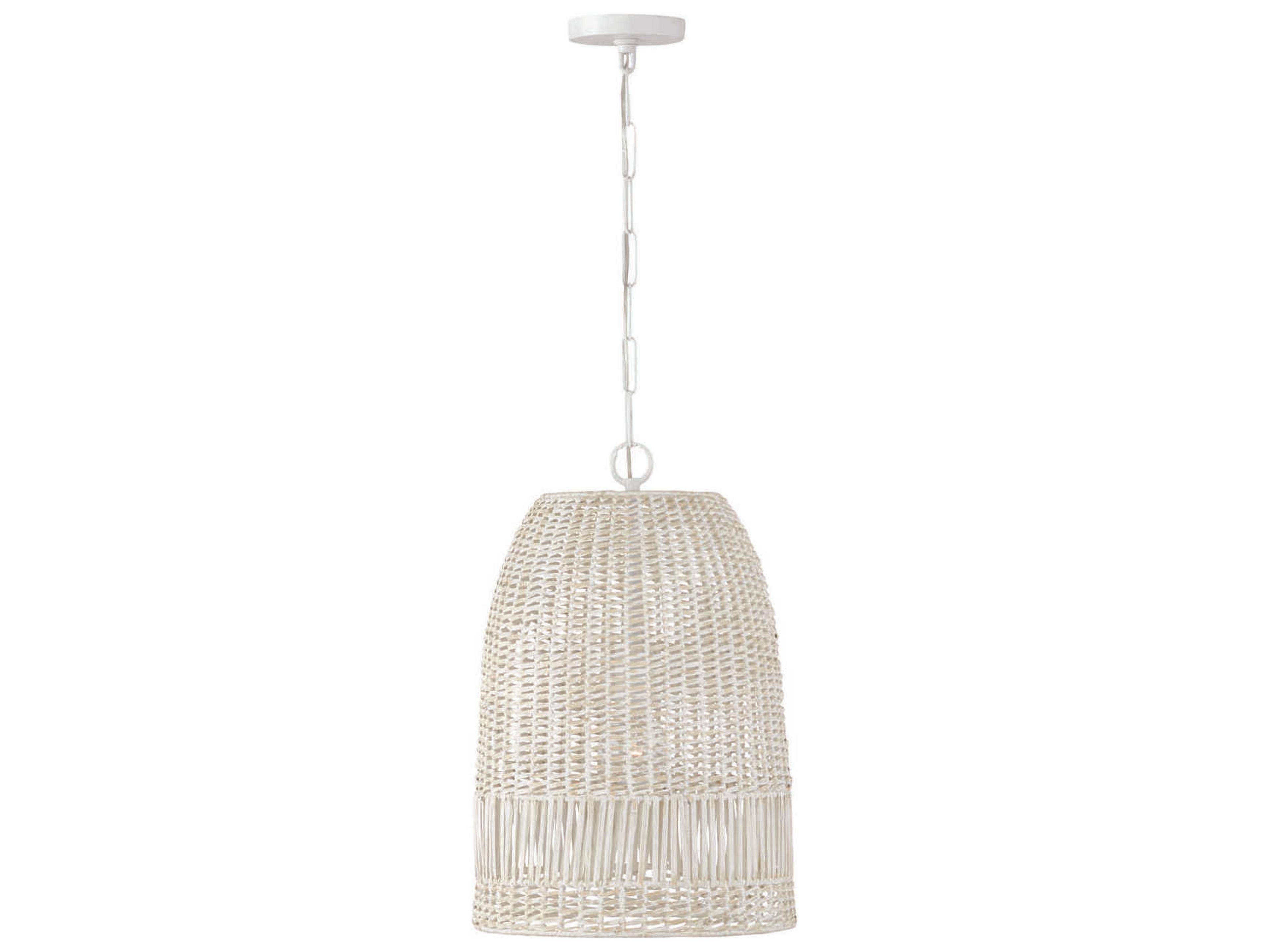 Naomi 1-Light Chalk White Dome Pendant