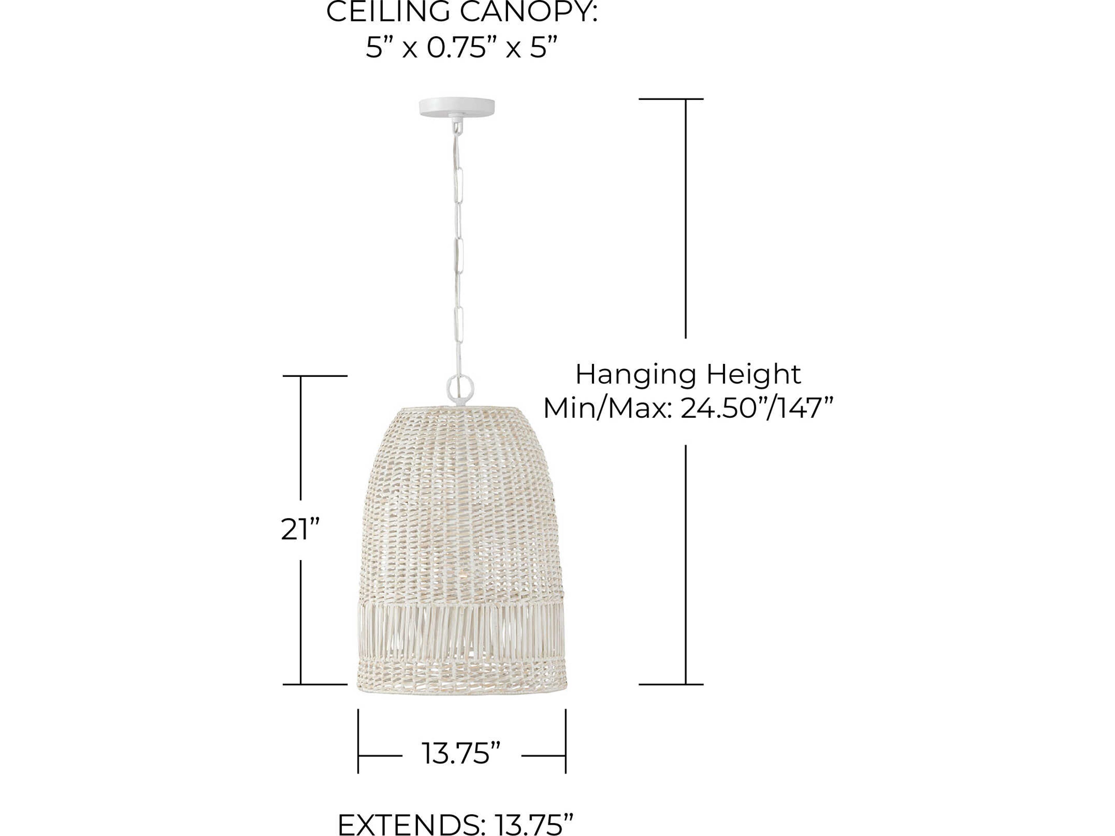 Capital Lighting Naomi 1-Light Chalk White Dome Pendant