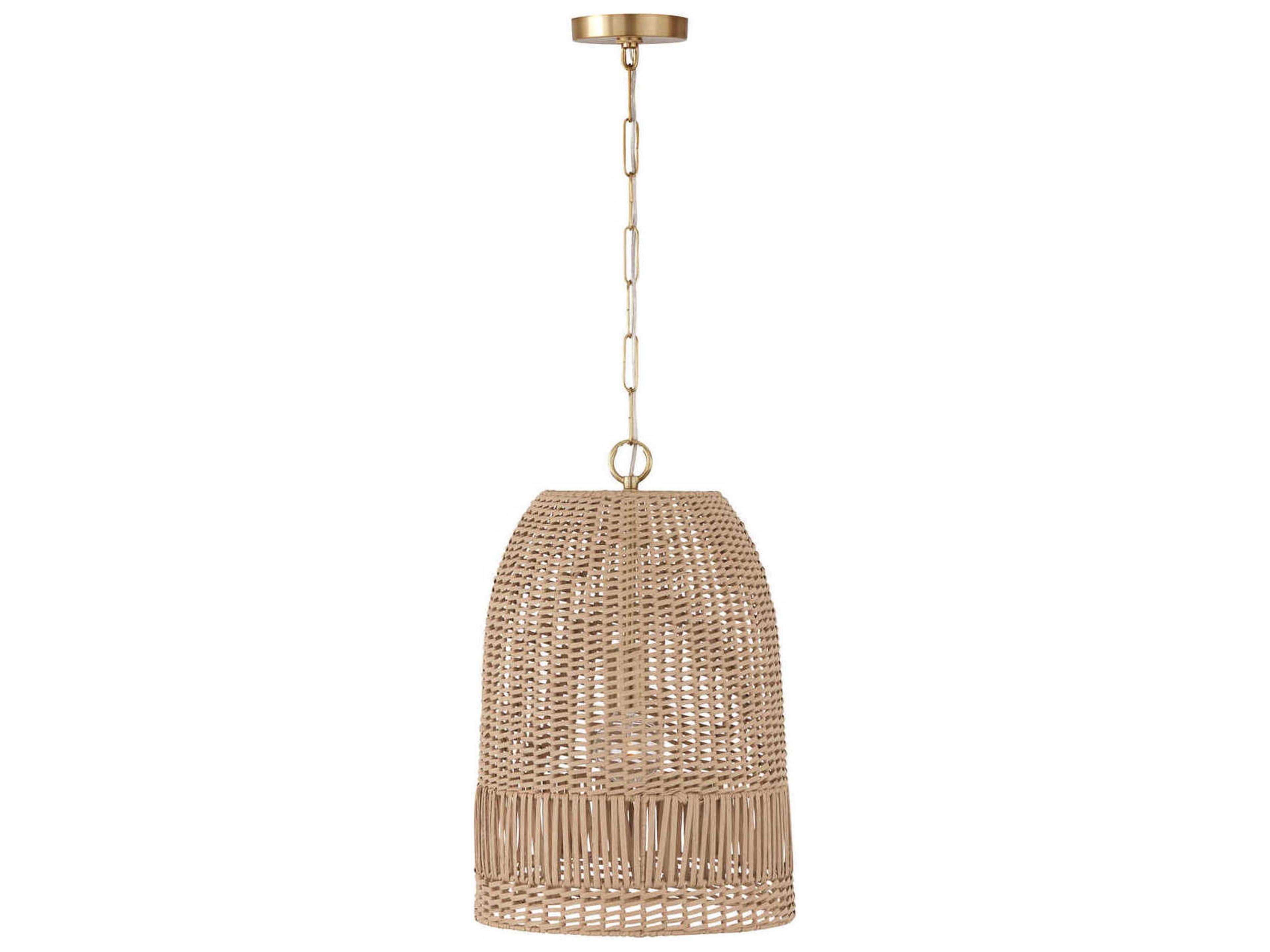 Naomi 1-Light Matte Brass Dome Pendant