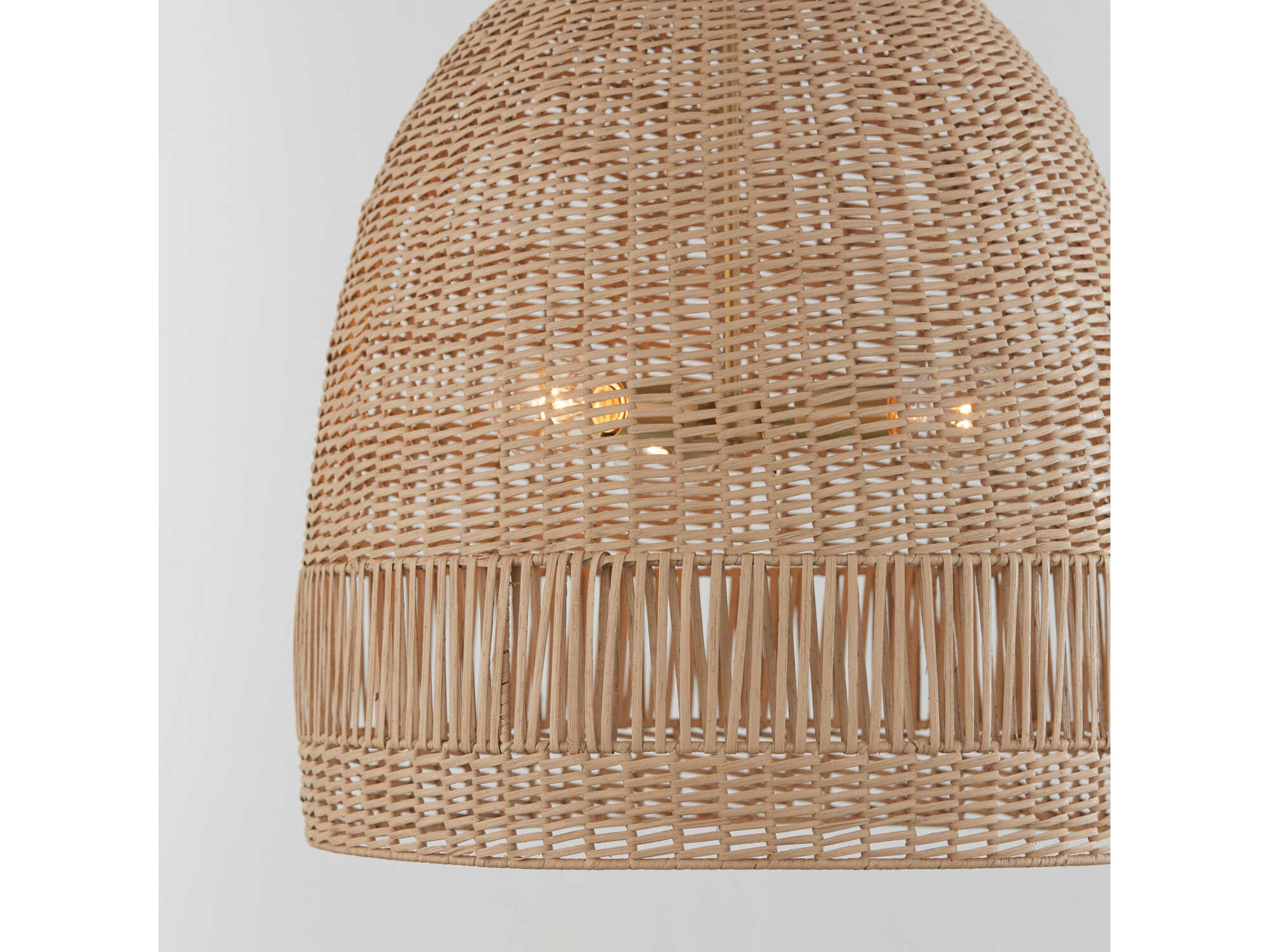 Capital Lighting Naomi 3-Light Matte Brass Brown Dome Pendant