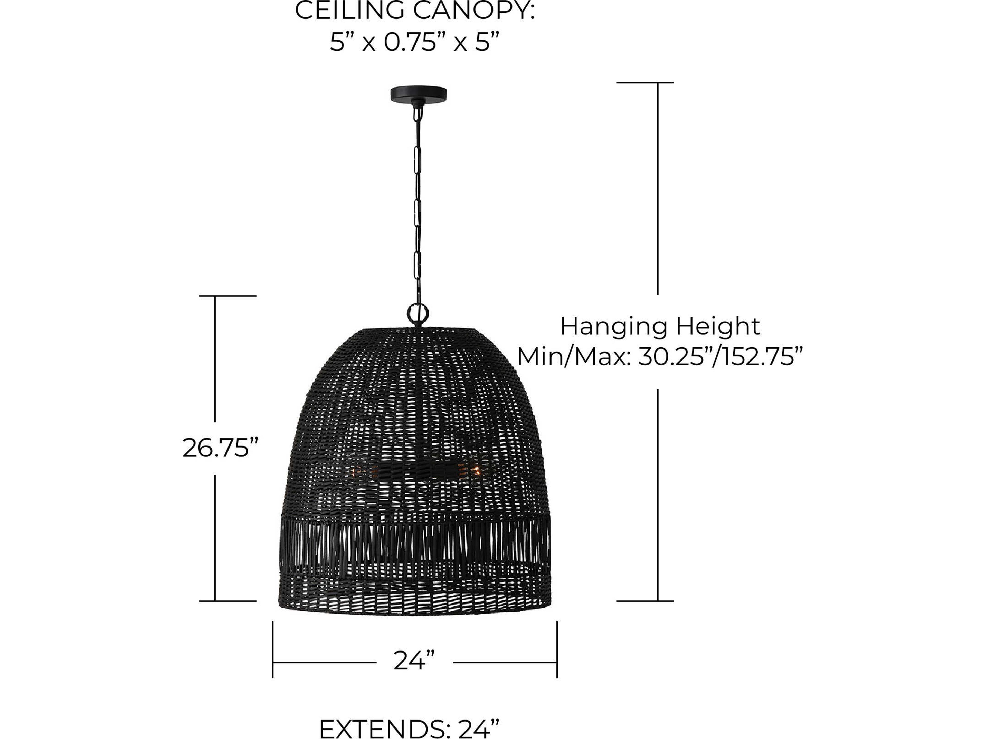 Capital Lighting Naomi 3-Light Matte Black Dome Pendant