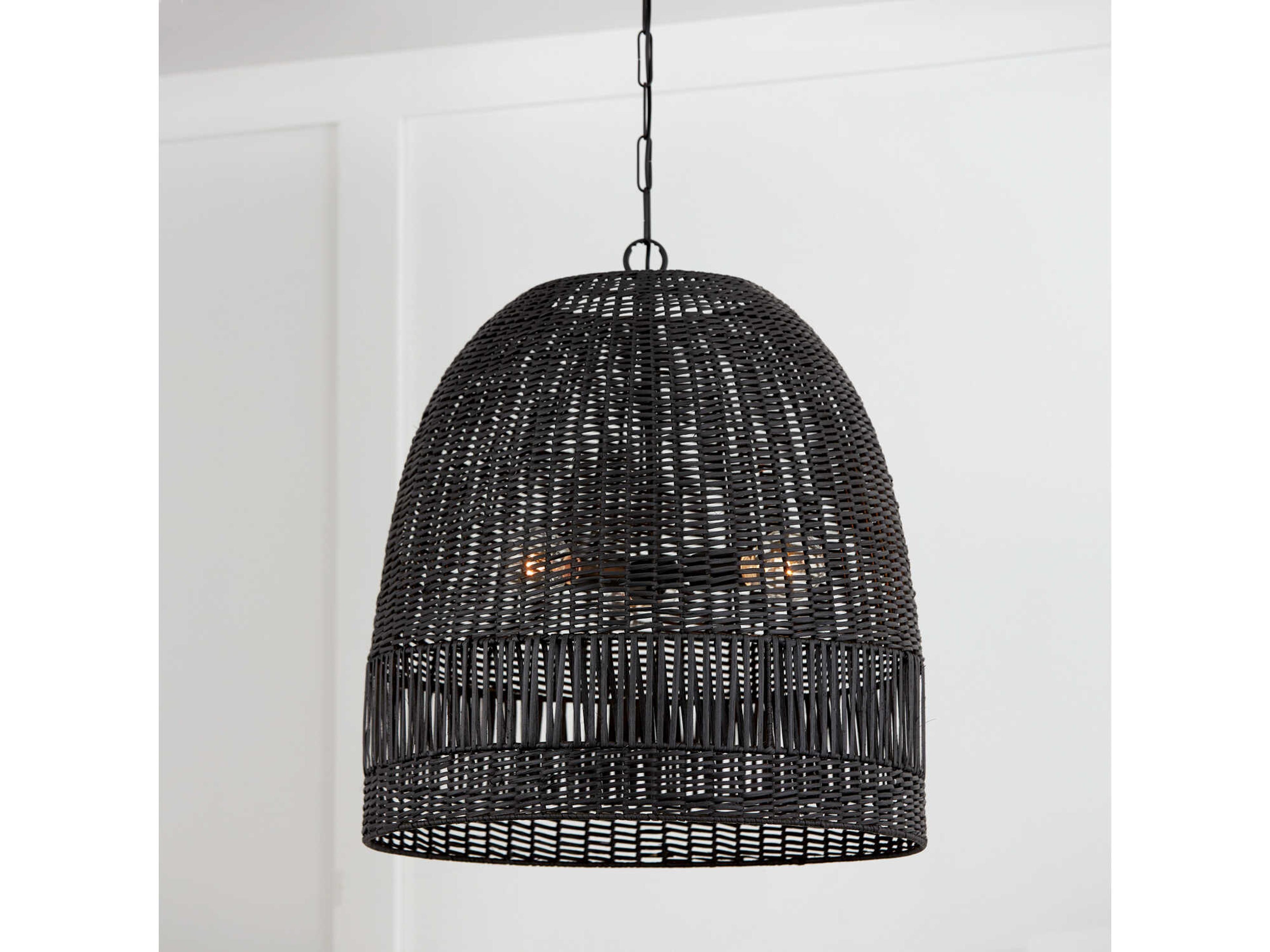 Capital Lighting Naomi 3-Light Matte Black Dome Pendant