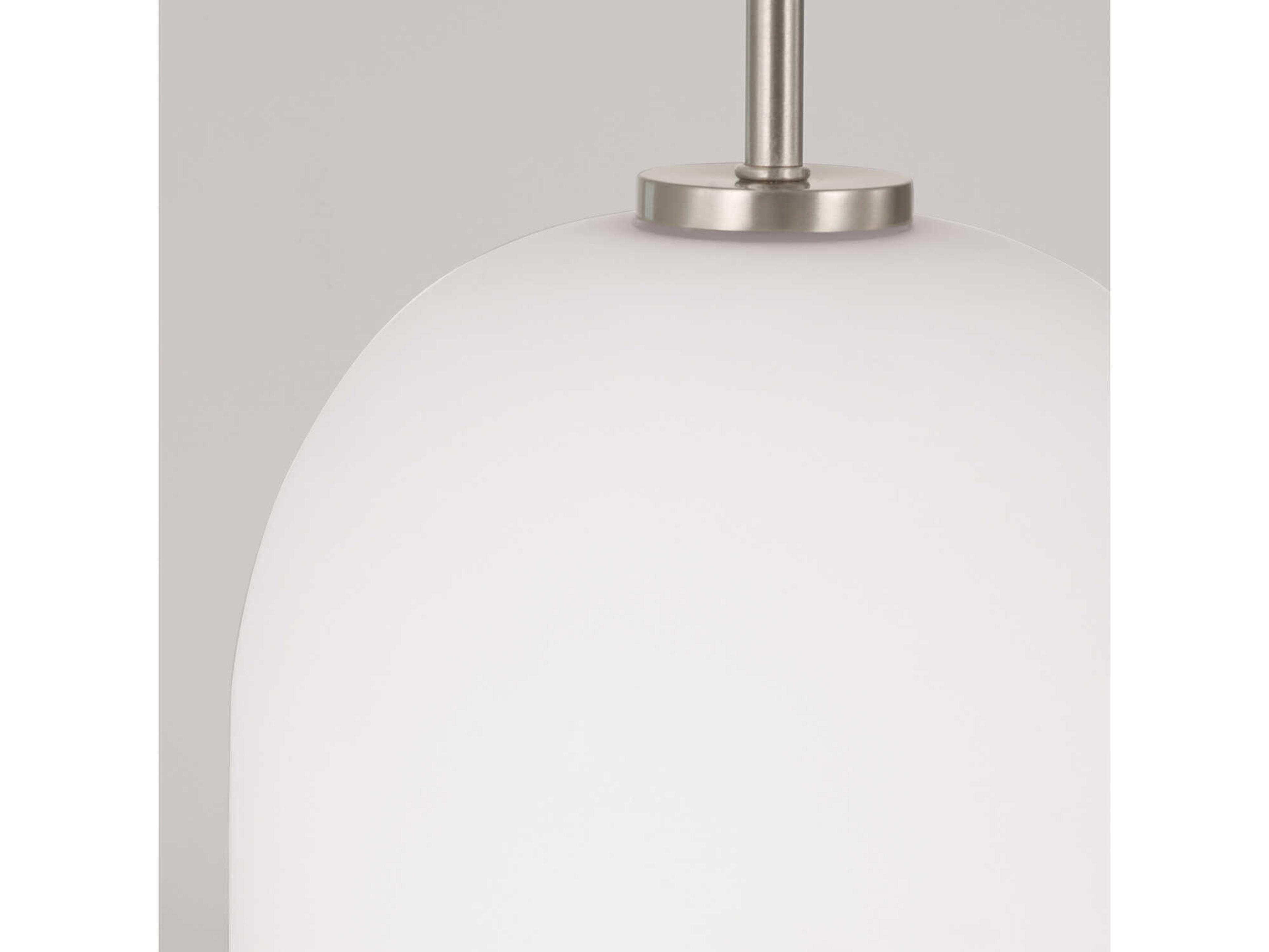 Capital Lighting Lawson 1-Light Brushed Nickel Glass Bell Mini Pendant