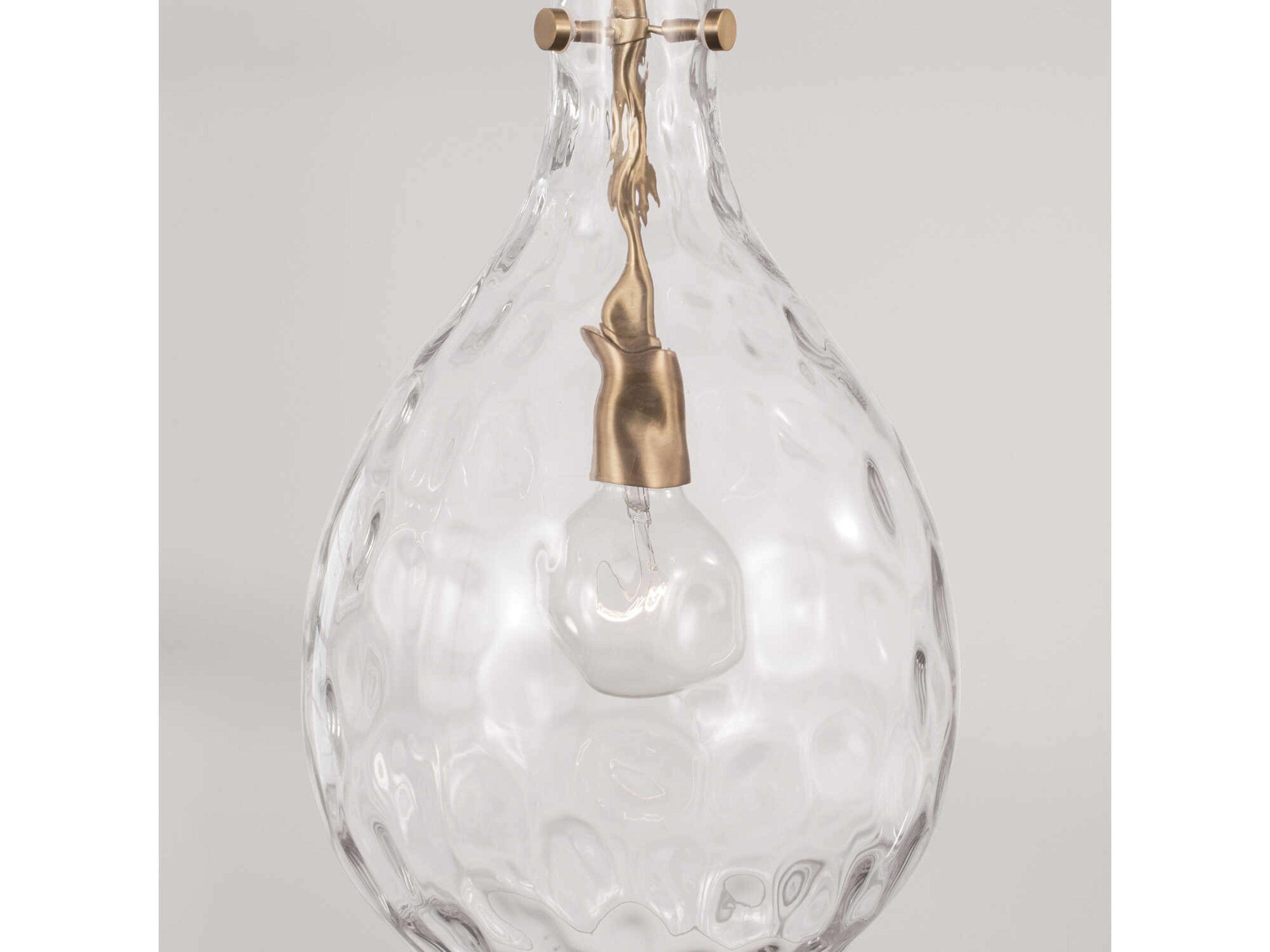 Capital Lighting Brentwood 1-Light Aged Brass Glass Mini Pendant