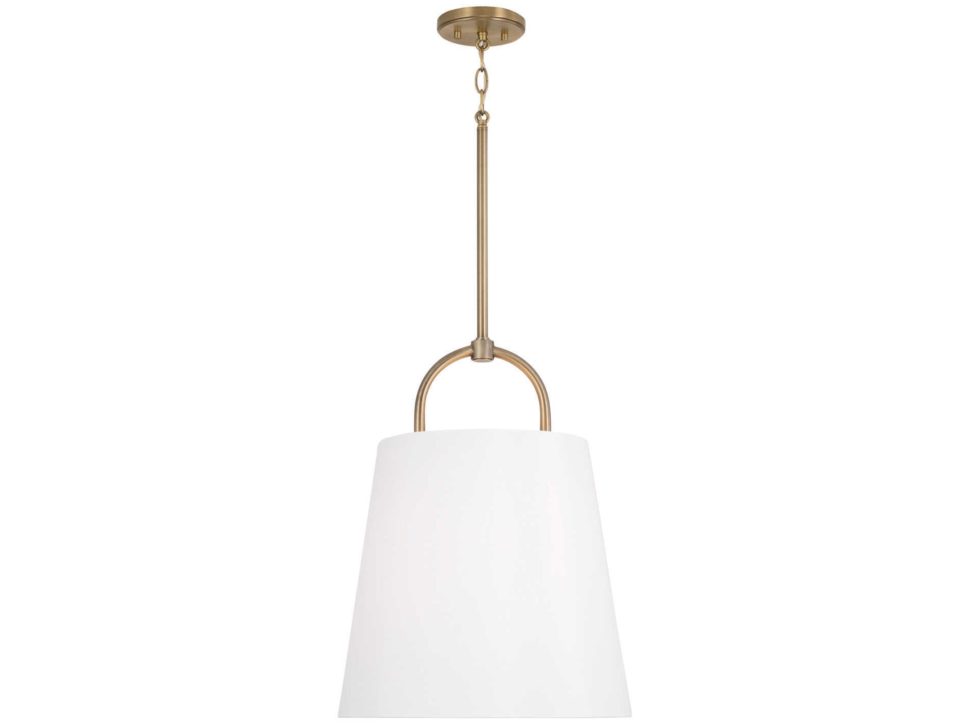 Brody 1-Light Aged Brass Empire Pendant