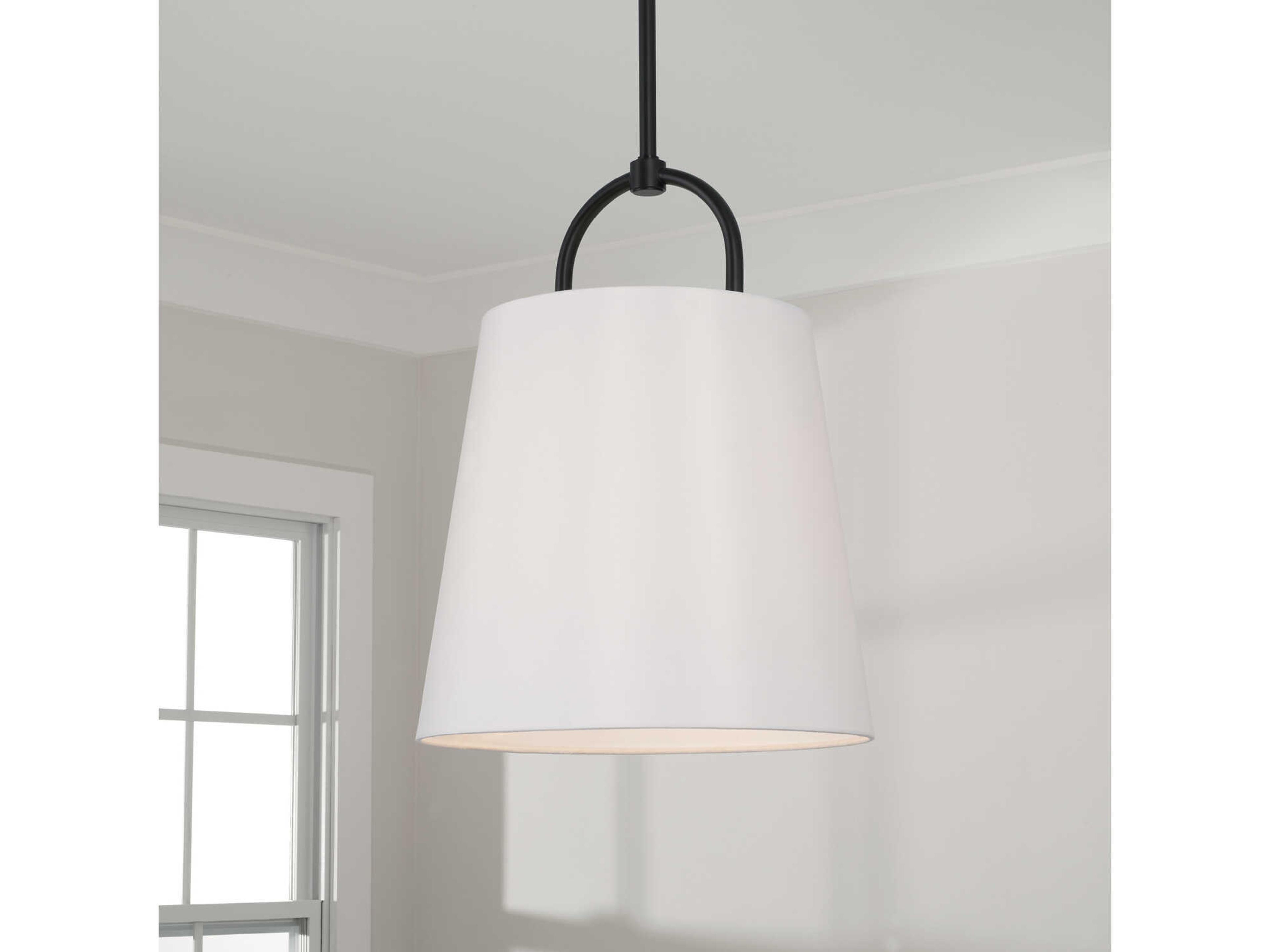 Capital Lighting Brody 1-Light Matte Black Empire Pendant
