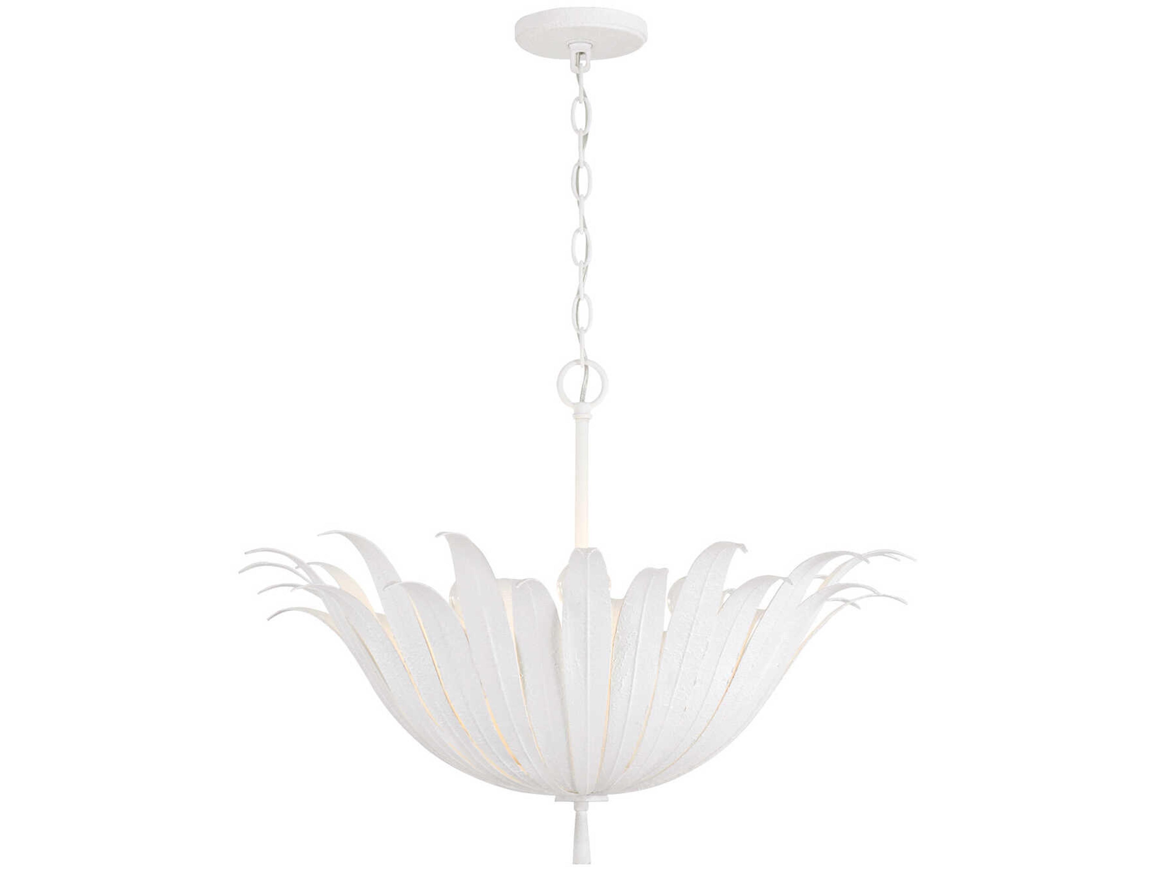 Eden 4-Light Textured White Bowl Pendant