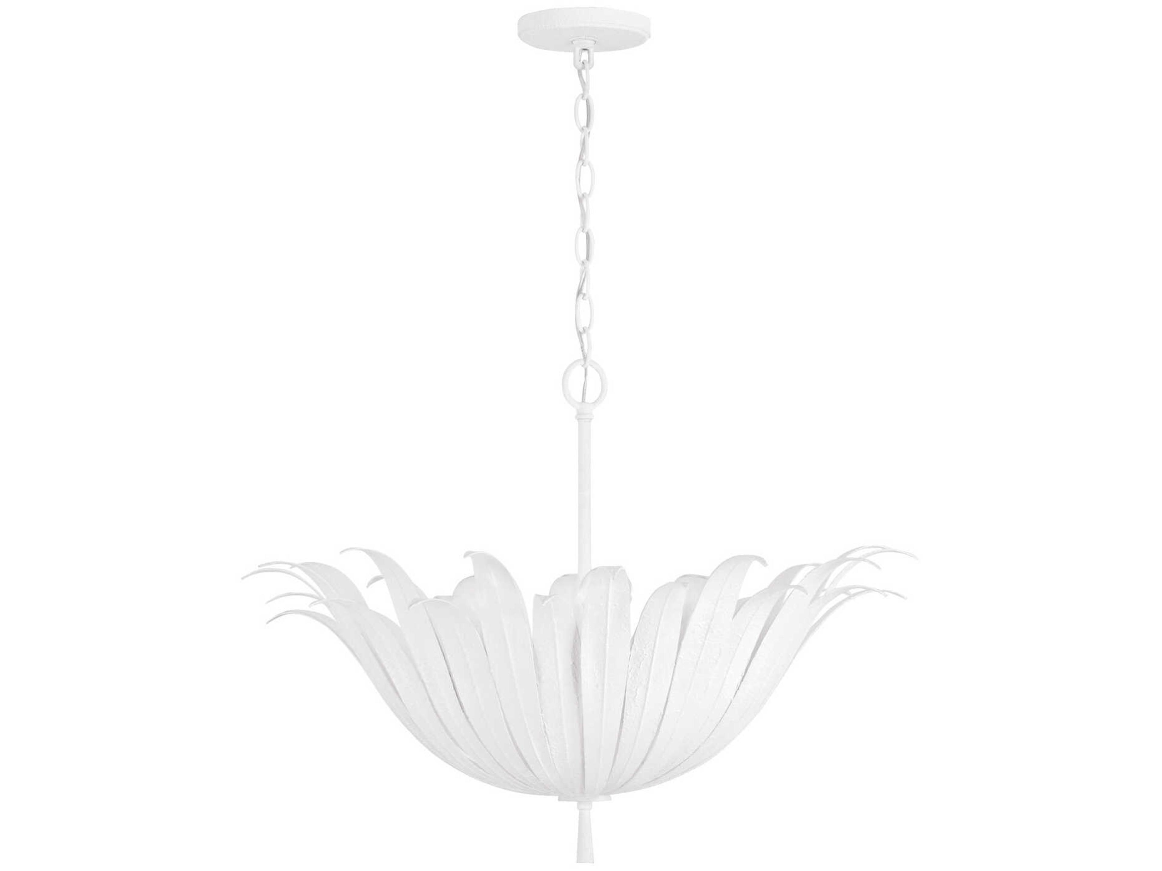Capital Lighting Eden 4-Light Textured White Bowl Pendant