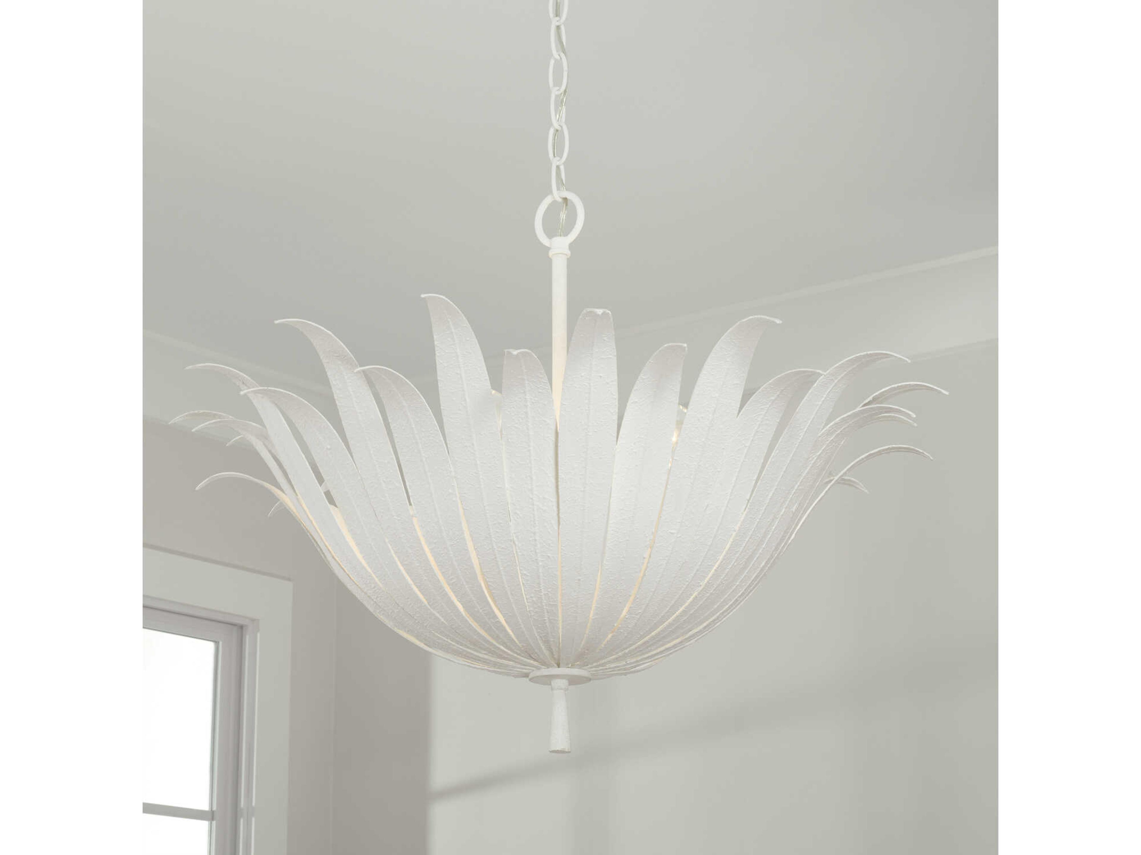 Capital Lighting Eden 4-Light Textured White Bowl Pendant