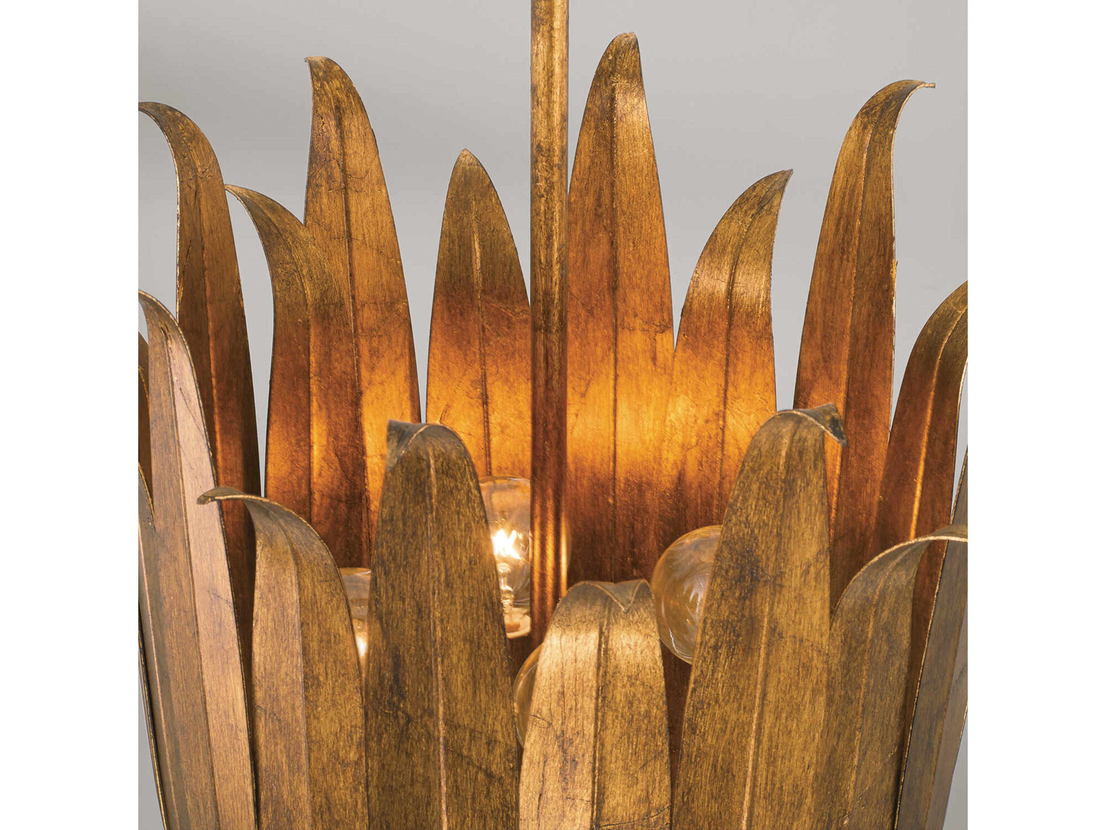 Capital Lighting Eden 4-Light Antique Gold Bowl Pendant