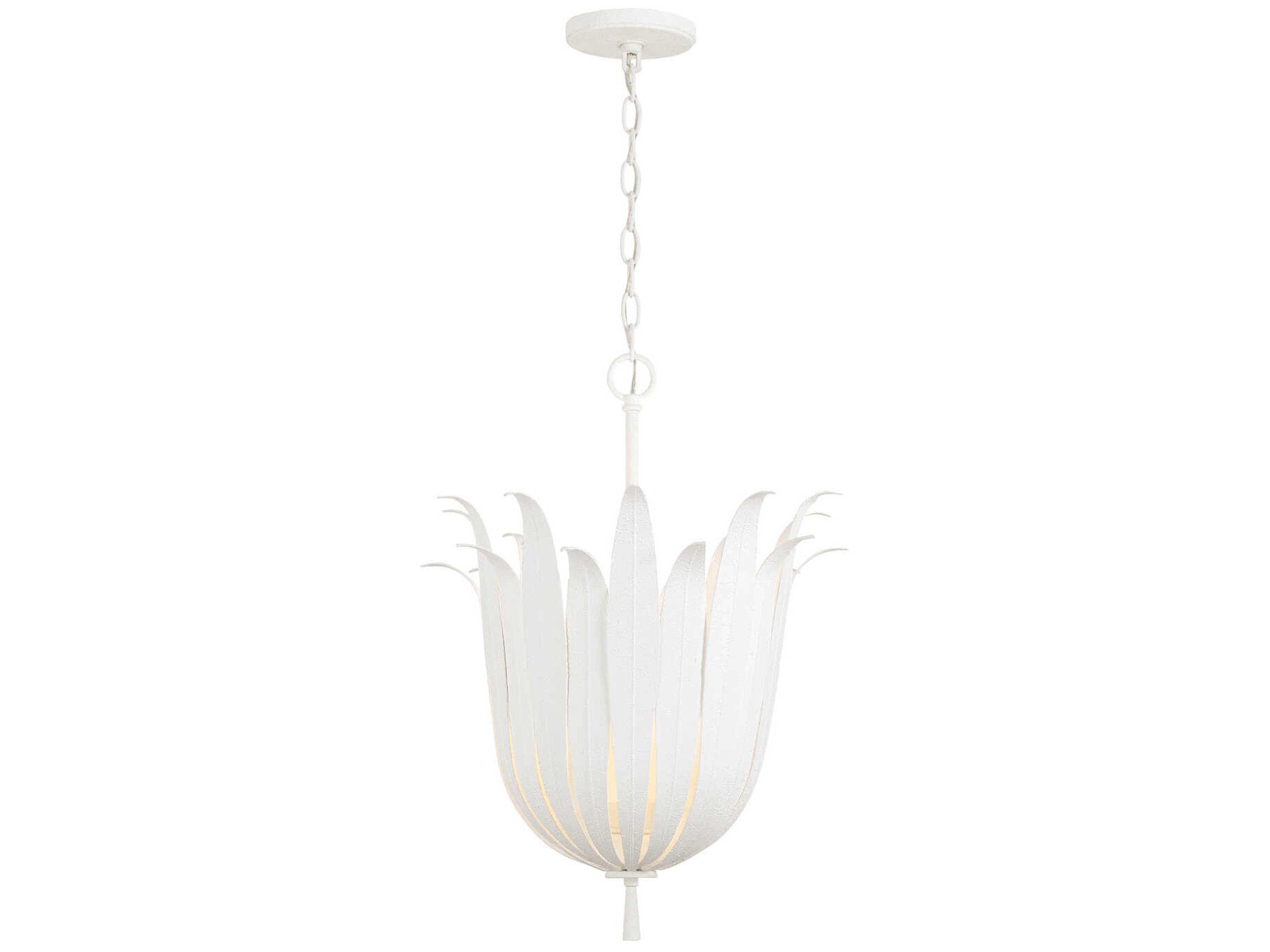 Eden 4-Light Textured White Bowl Pendant