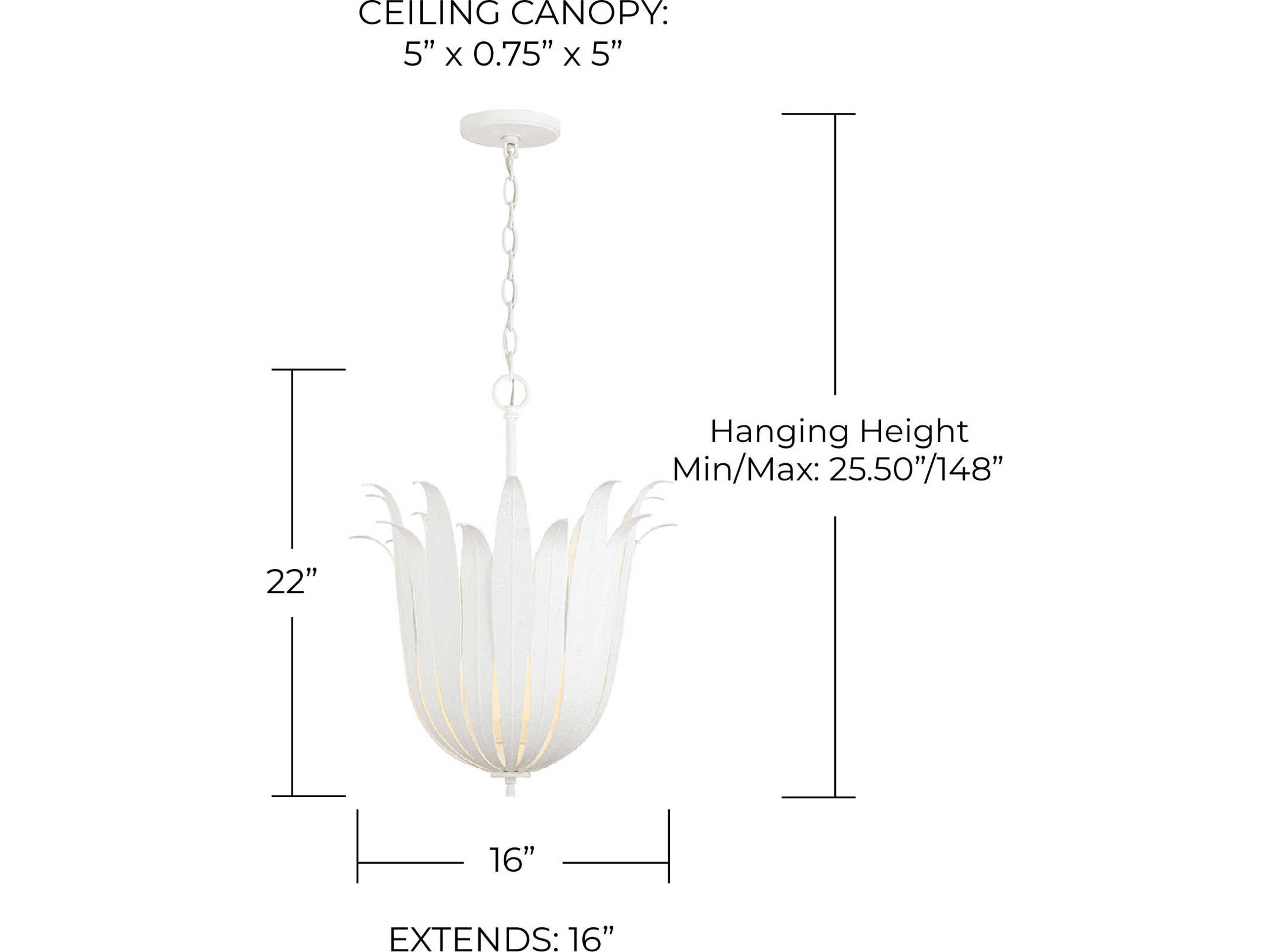 Capital Lighting Eden 4-Light Textured White Bowl Pendant