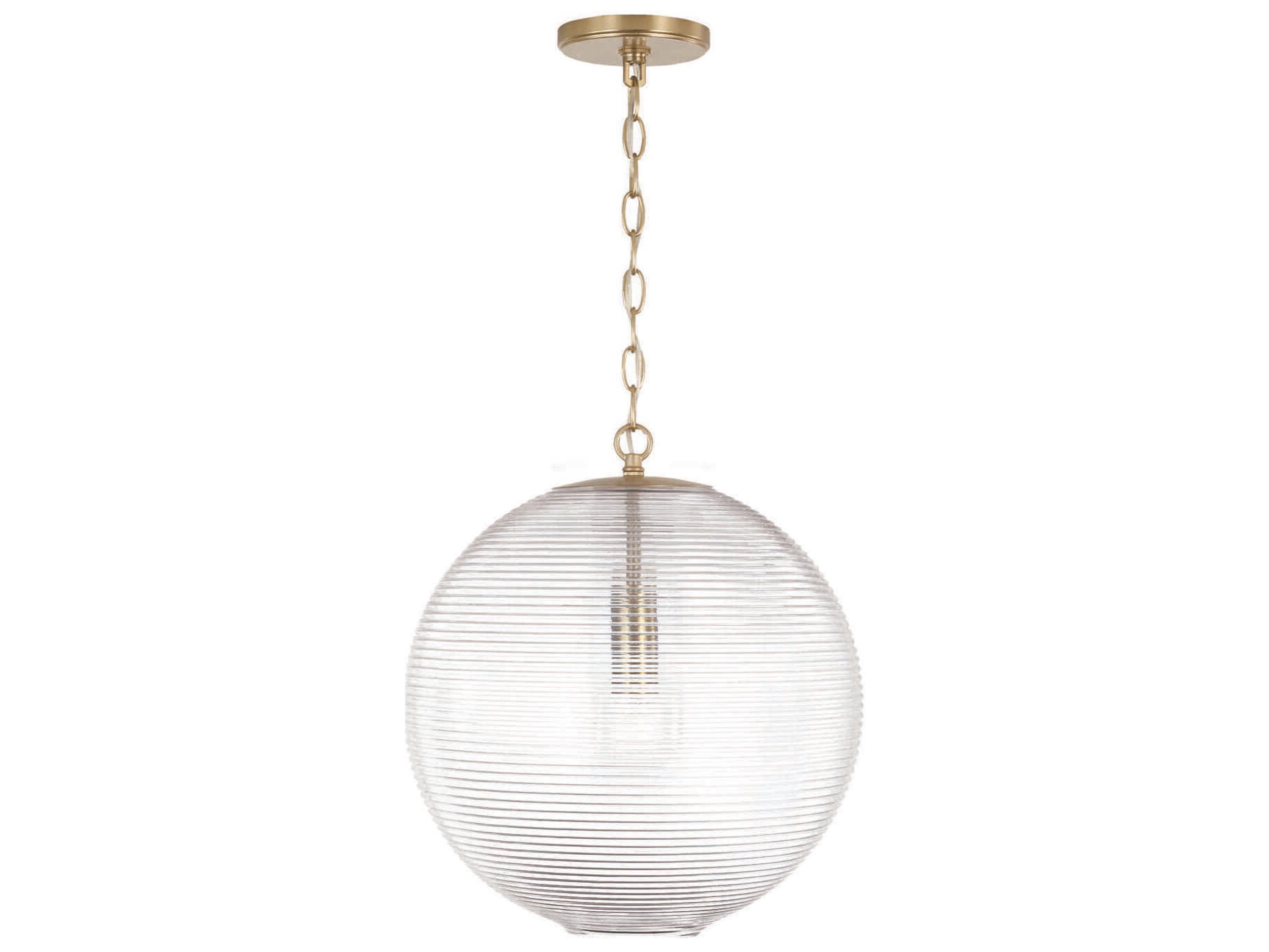 Dolan 1-Light Matte Brass Glass Globe Pendant