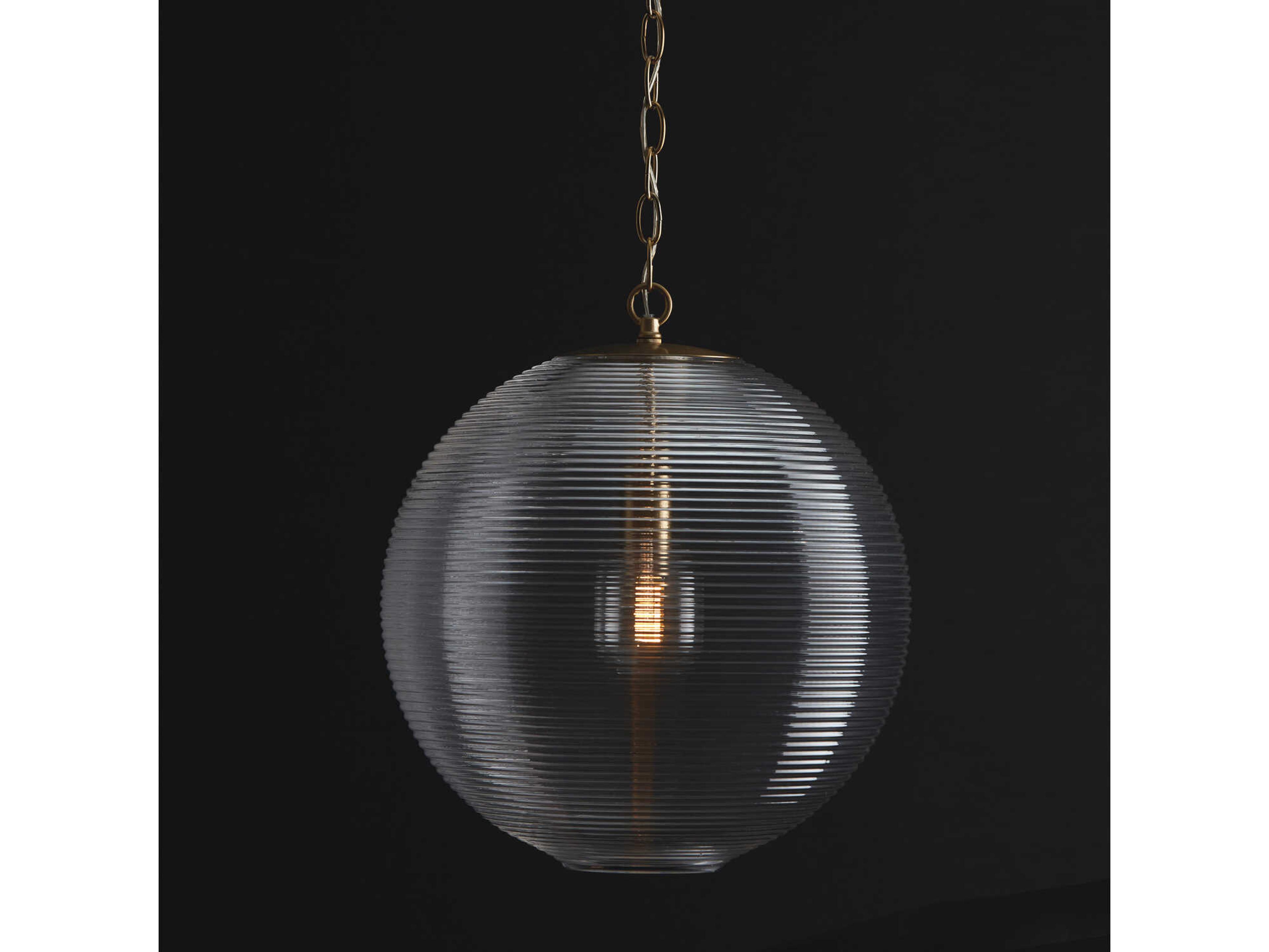 Capital Lighting Dolan 1-Light Matte Brass Glass Globe Pendant