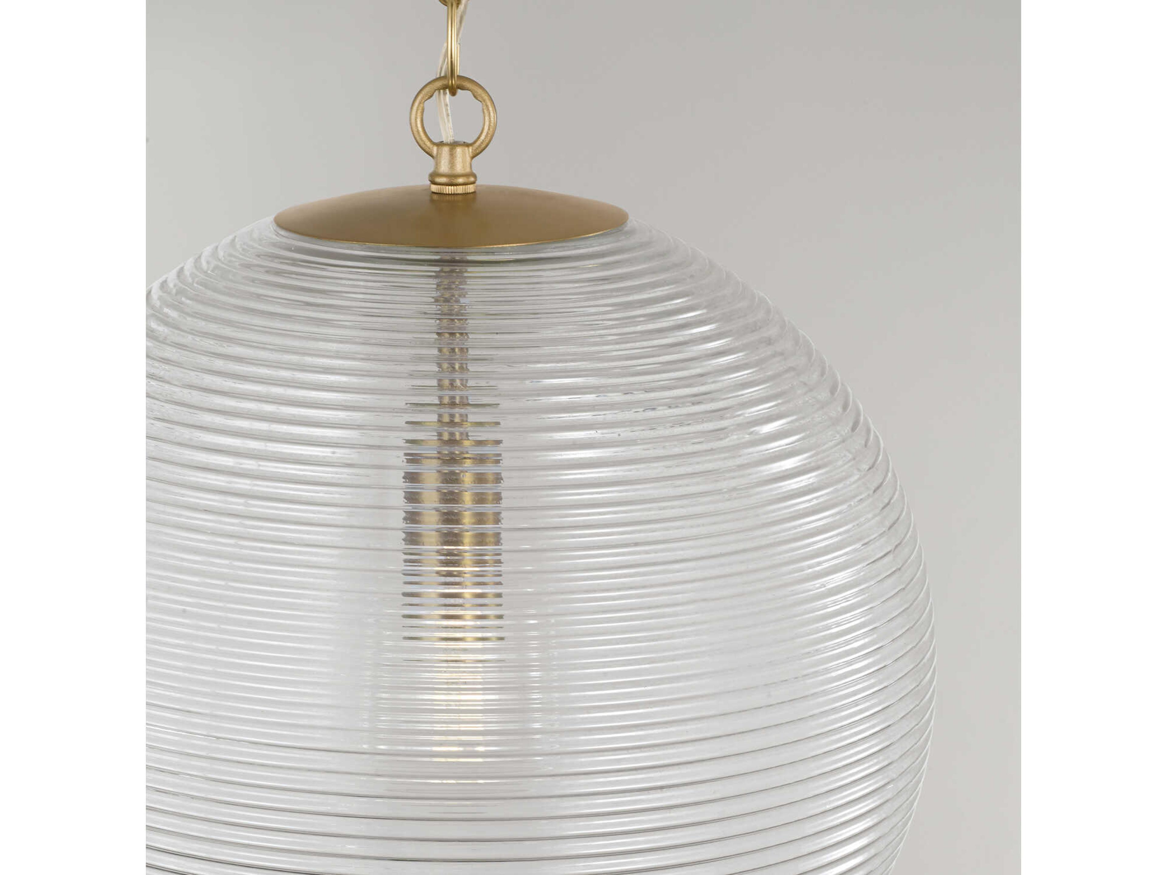 Capital Lighting Dolan 1-Light Matte Brass Glass Globe Pendant
