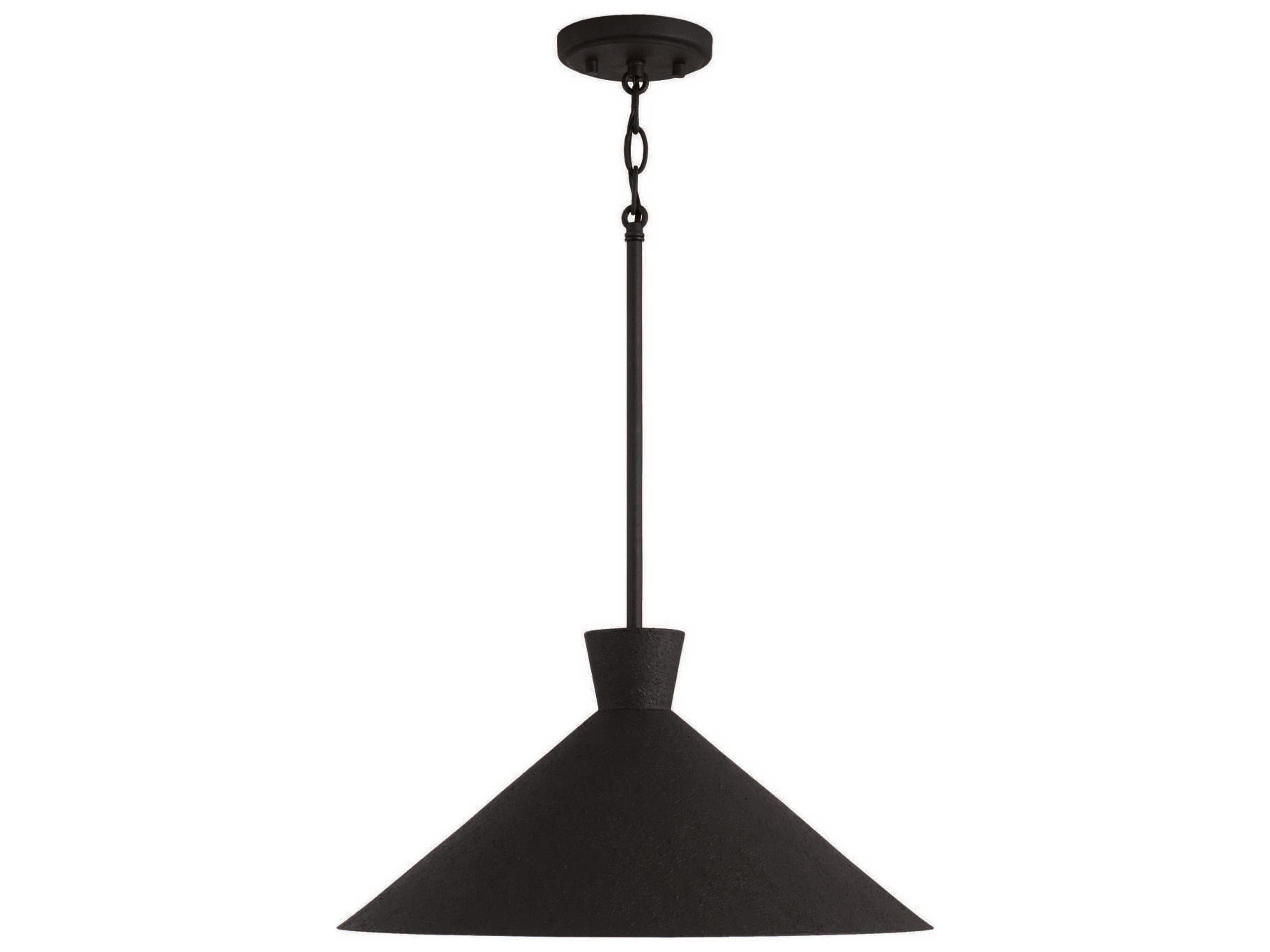 Paloma 1-Light Textured Black Pendant