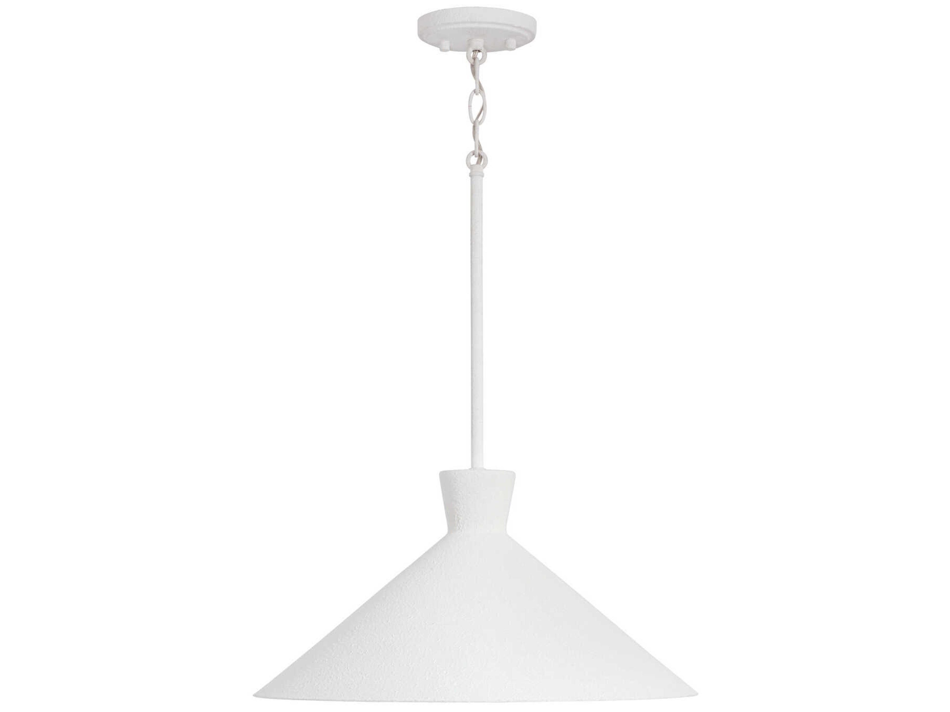 Paloma 1-Light Textured White Pendant