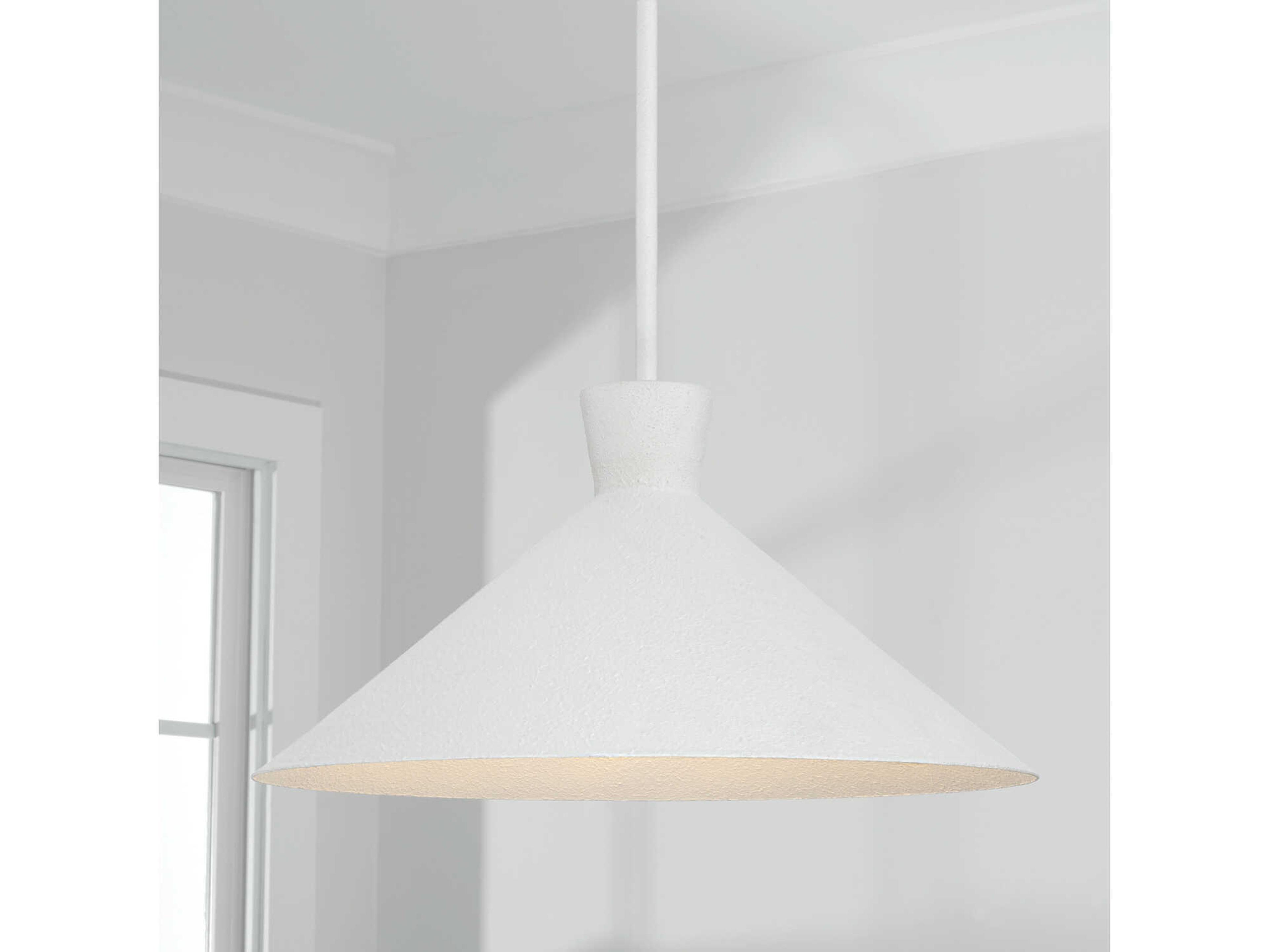 Capital Lighting Paloma 1-Light Textured White Pendant