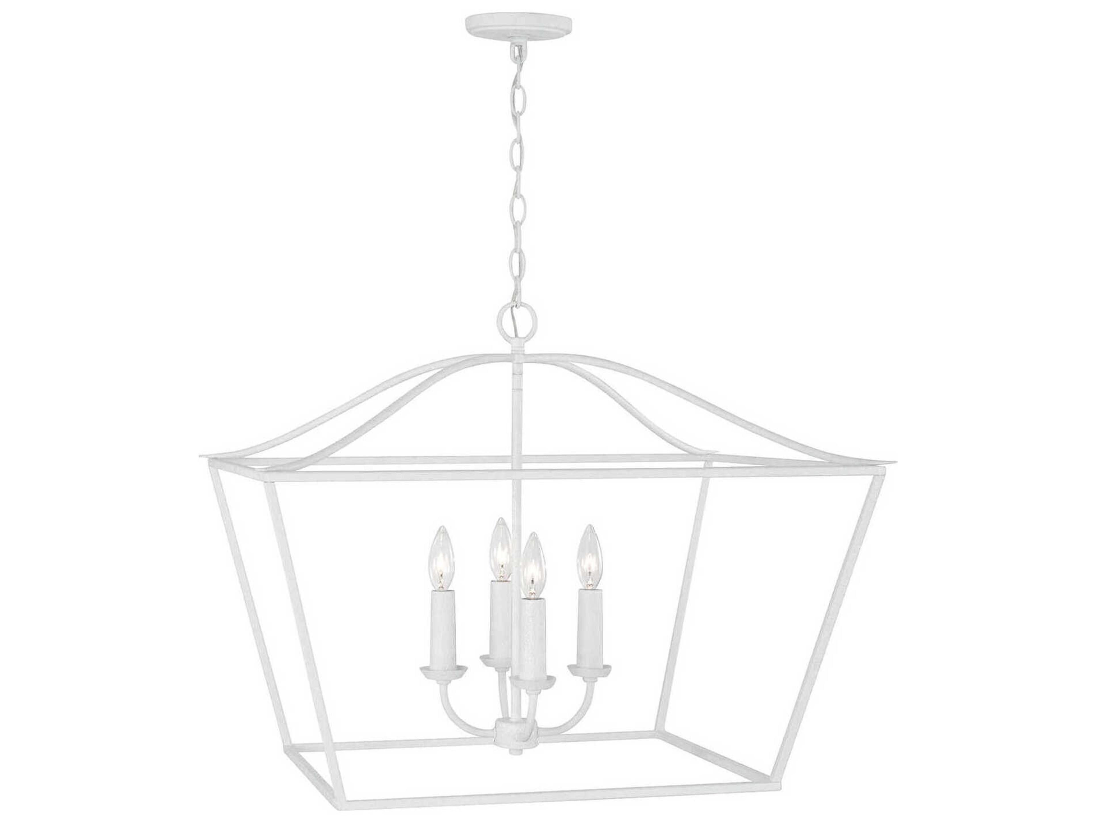 Grady 4-Light Textured White Pendant