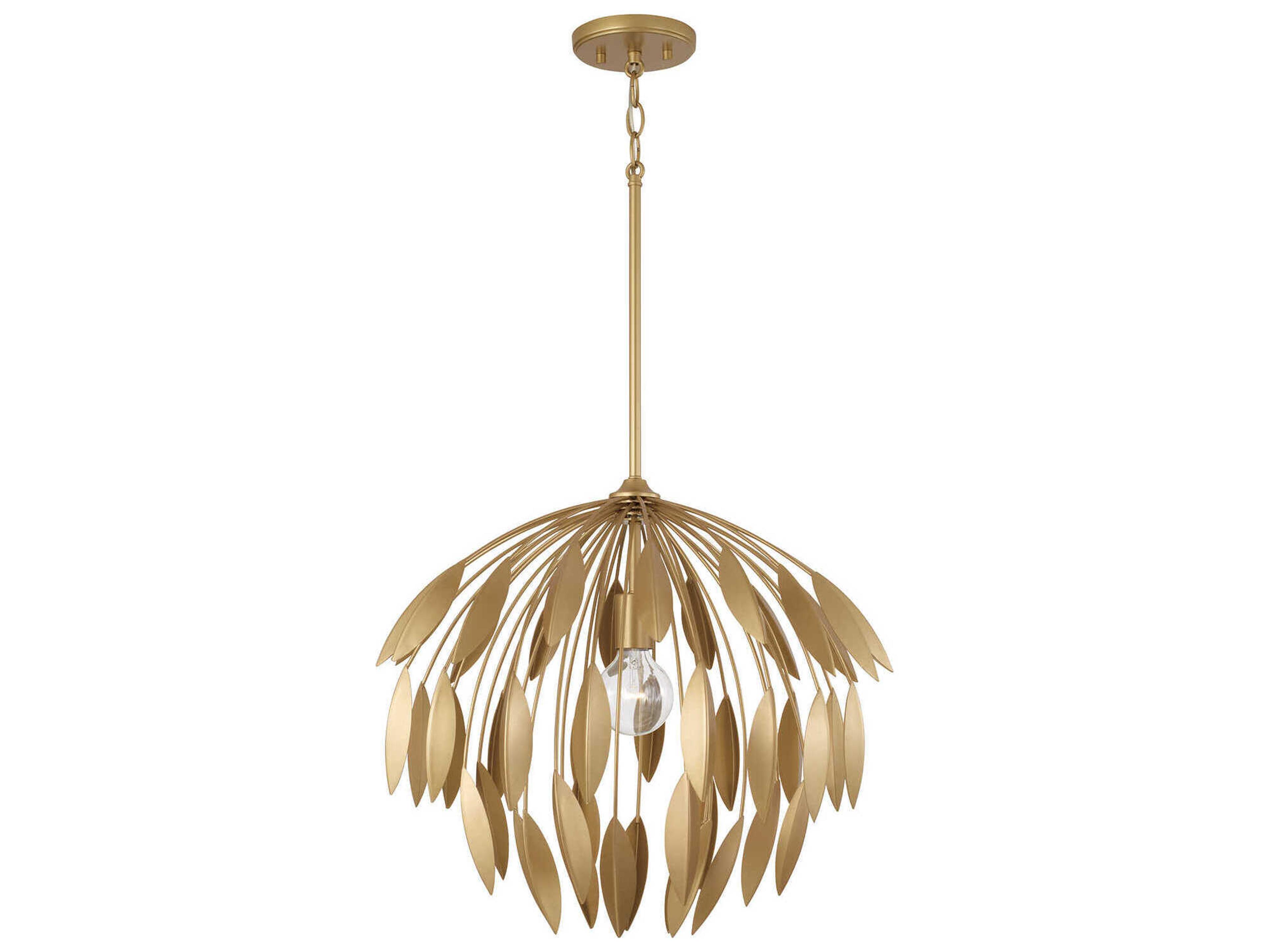 Margeaux 1-Light Buffed Gold Dome Pendant