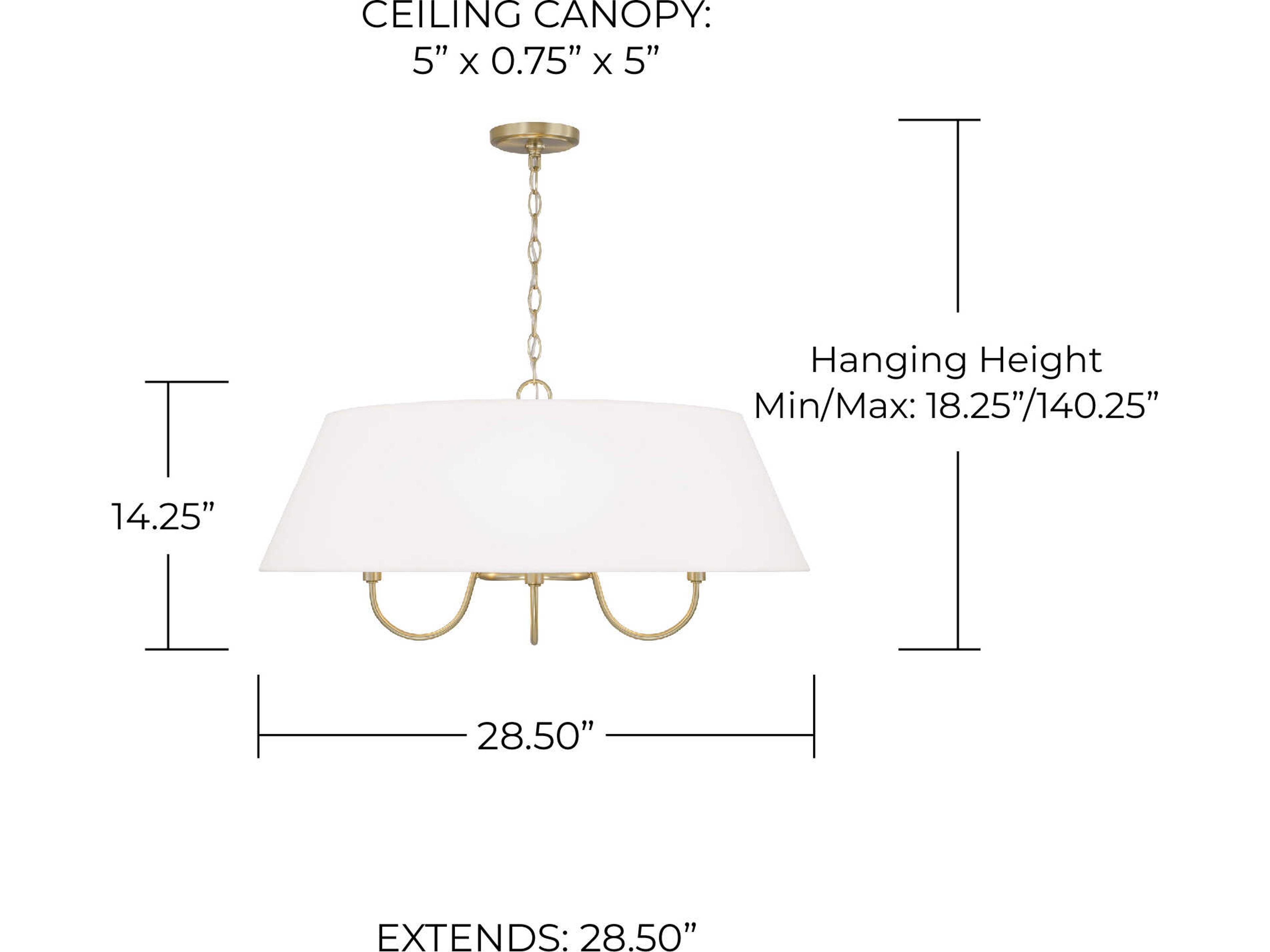 Capital Lighting Julia 4-Light Matte Brass Pendant