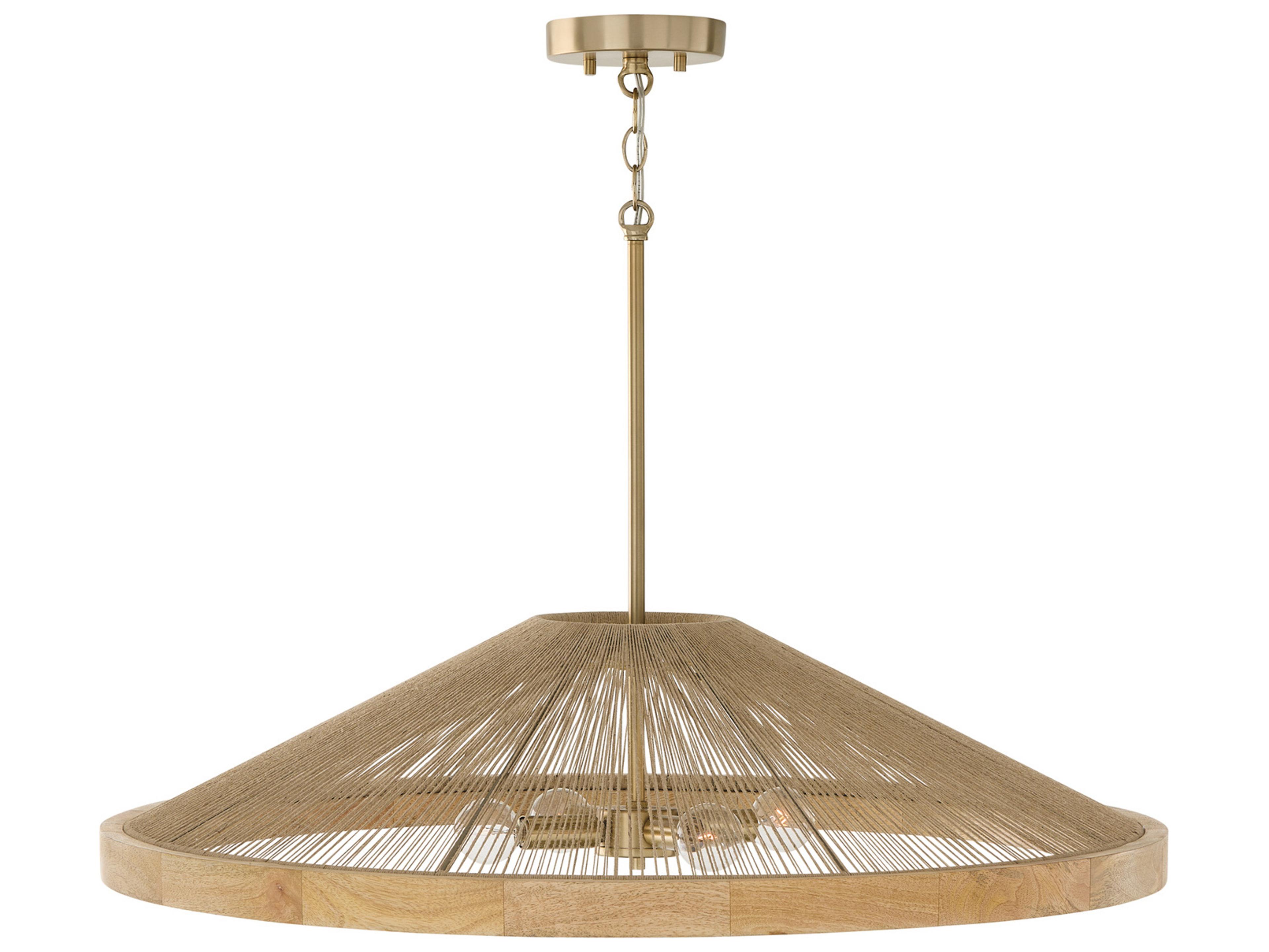 Capital Lighting Maya 4-Light Matte Brass Brown Pendant