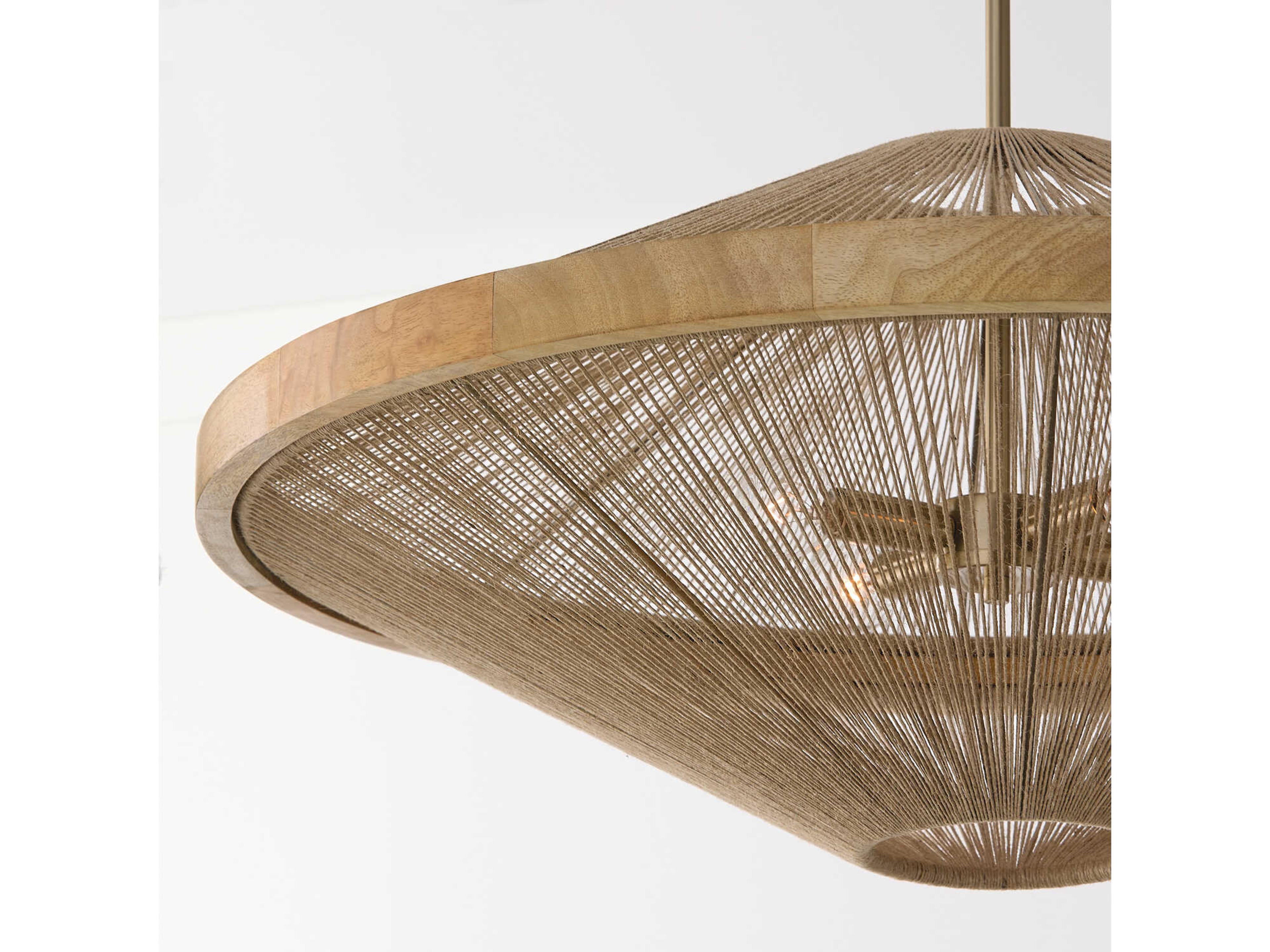 Capital Lighting Maya 4-Light Matte Brass Brown Pendant