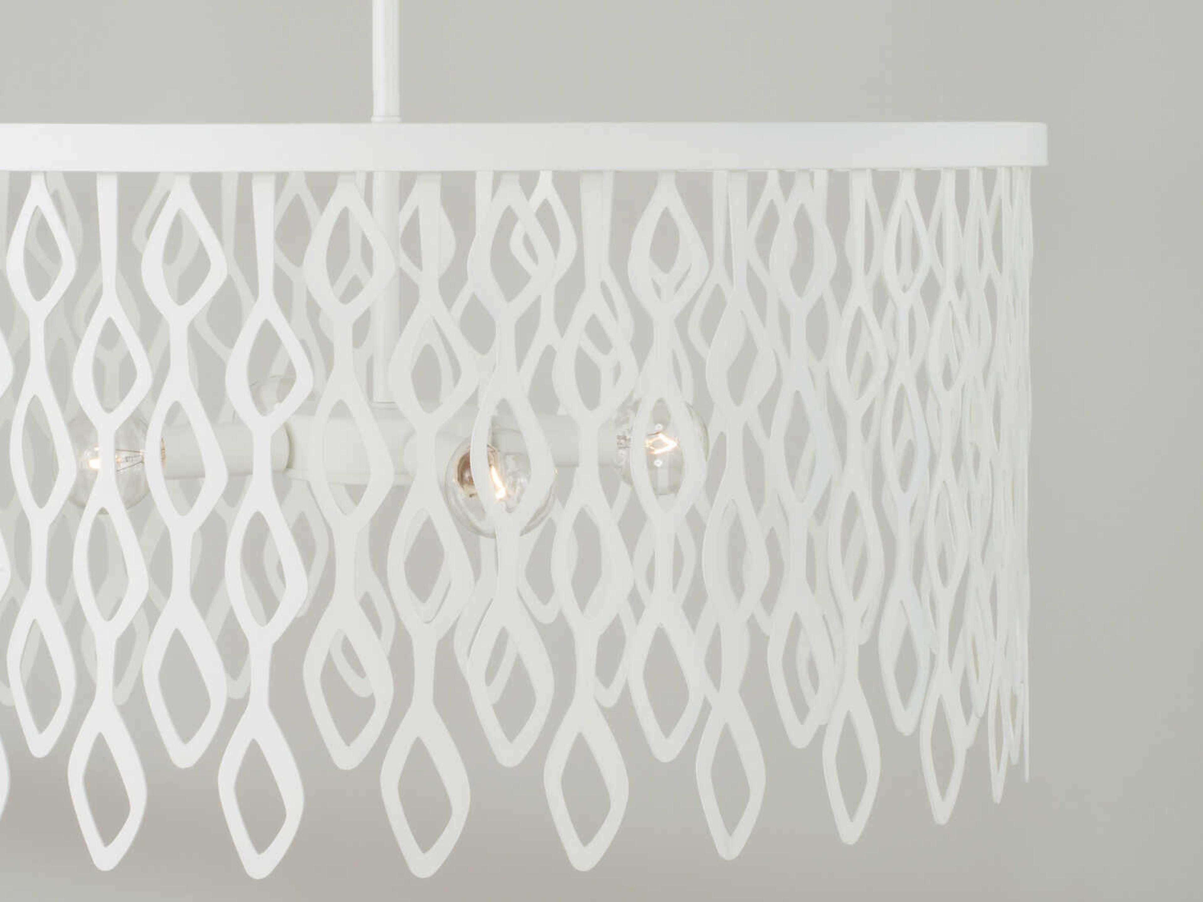 Capital Lighting Pheobe 4-Light Matte White Drum Pendant