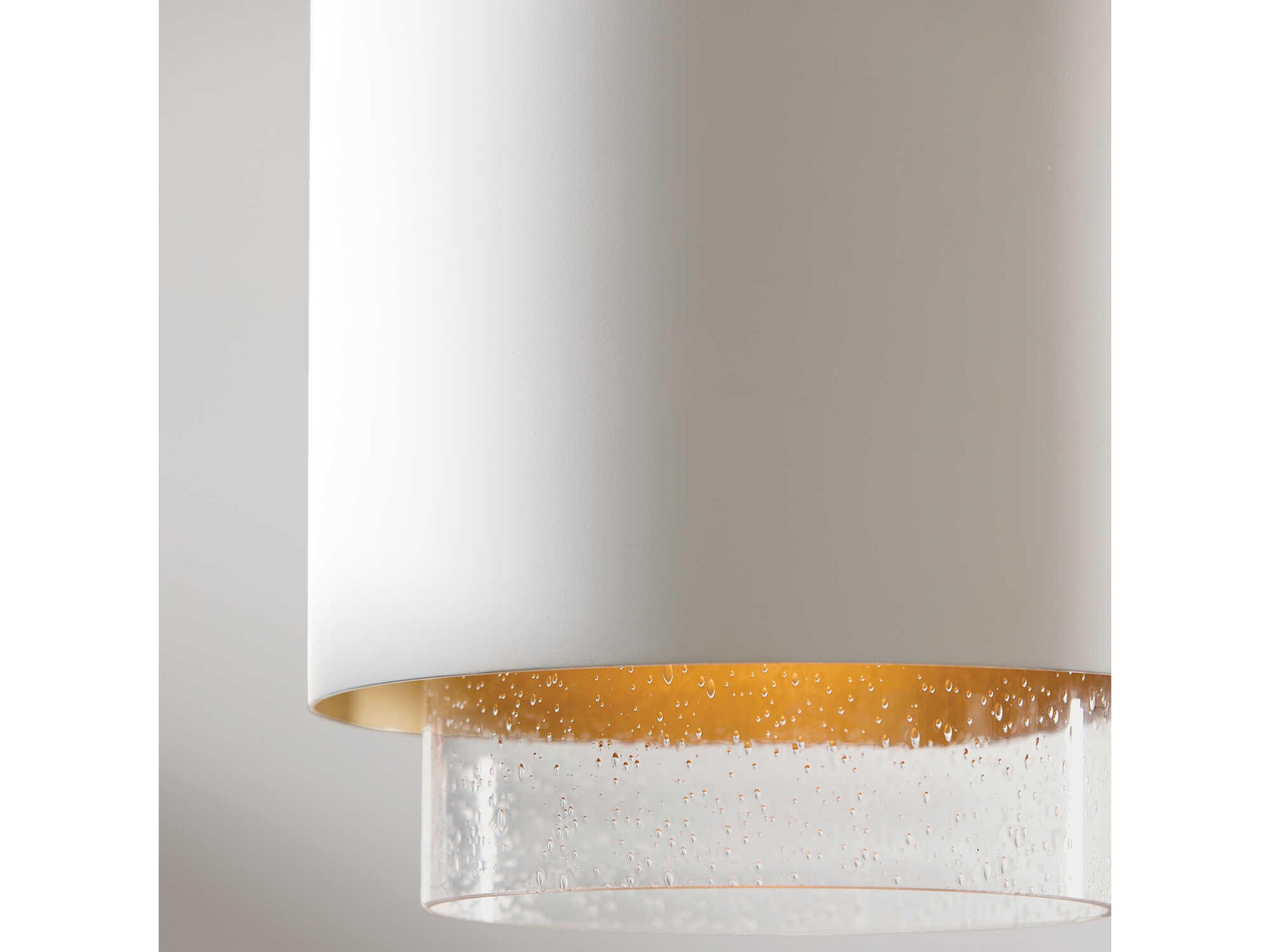 Capital Lighting Weller 1-Light Matte Brass White Cylinder Mini Pendant