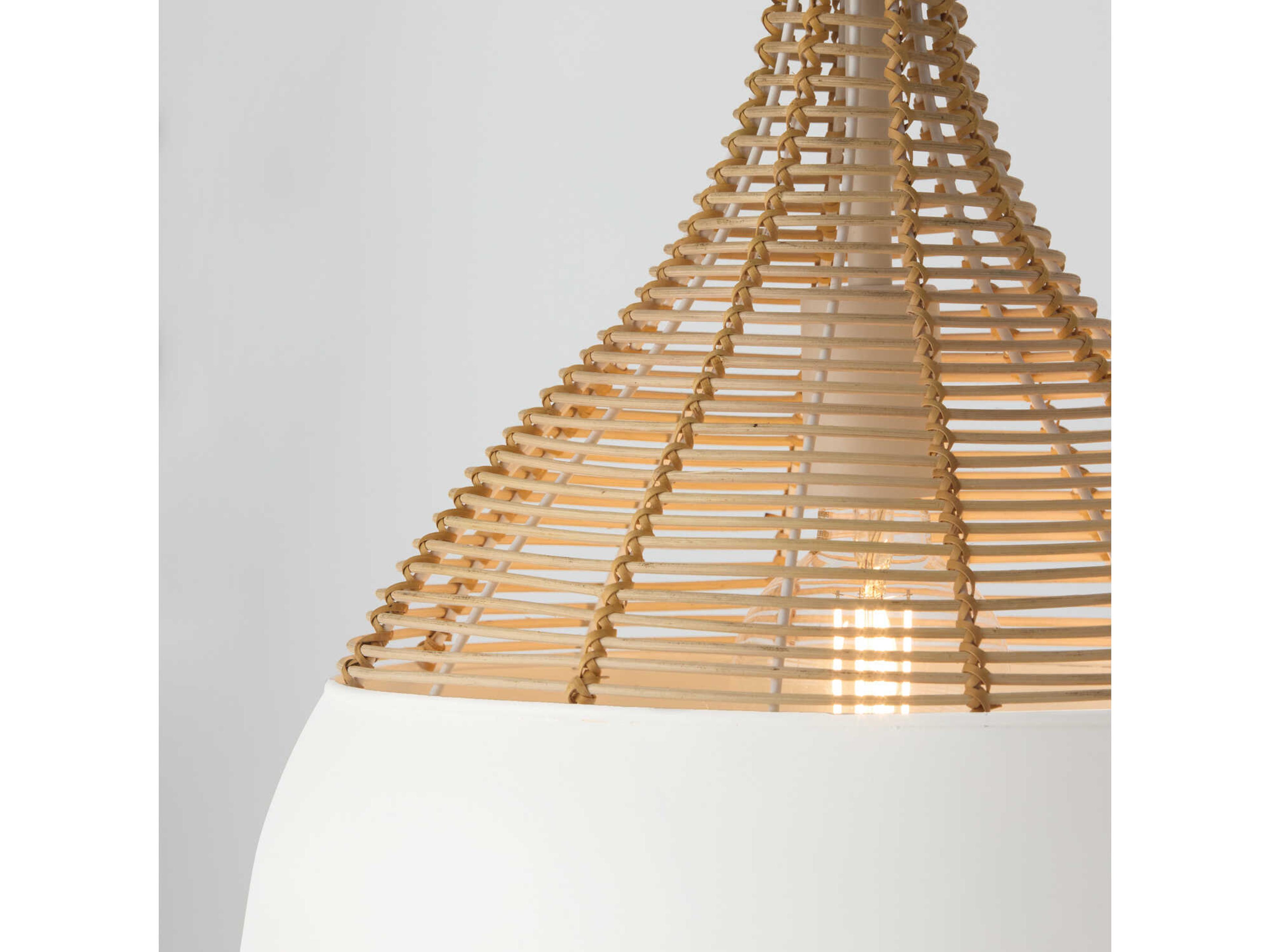 Capital Lighting Kali 1-Light Matte White Pendant