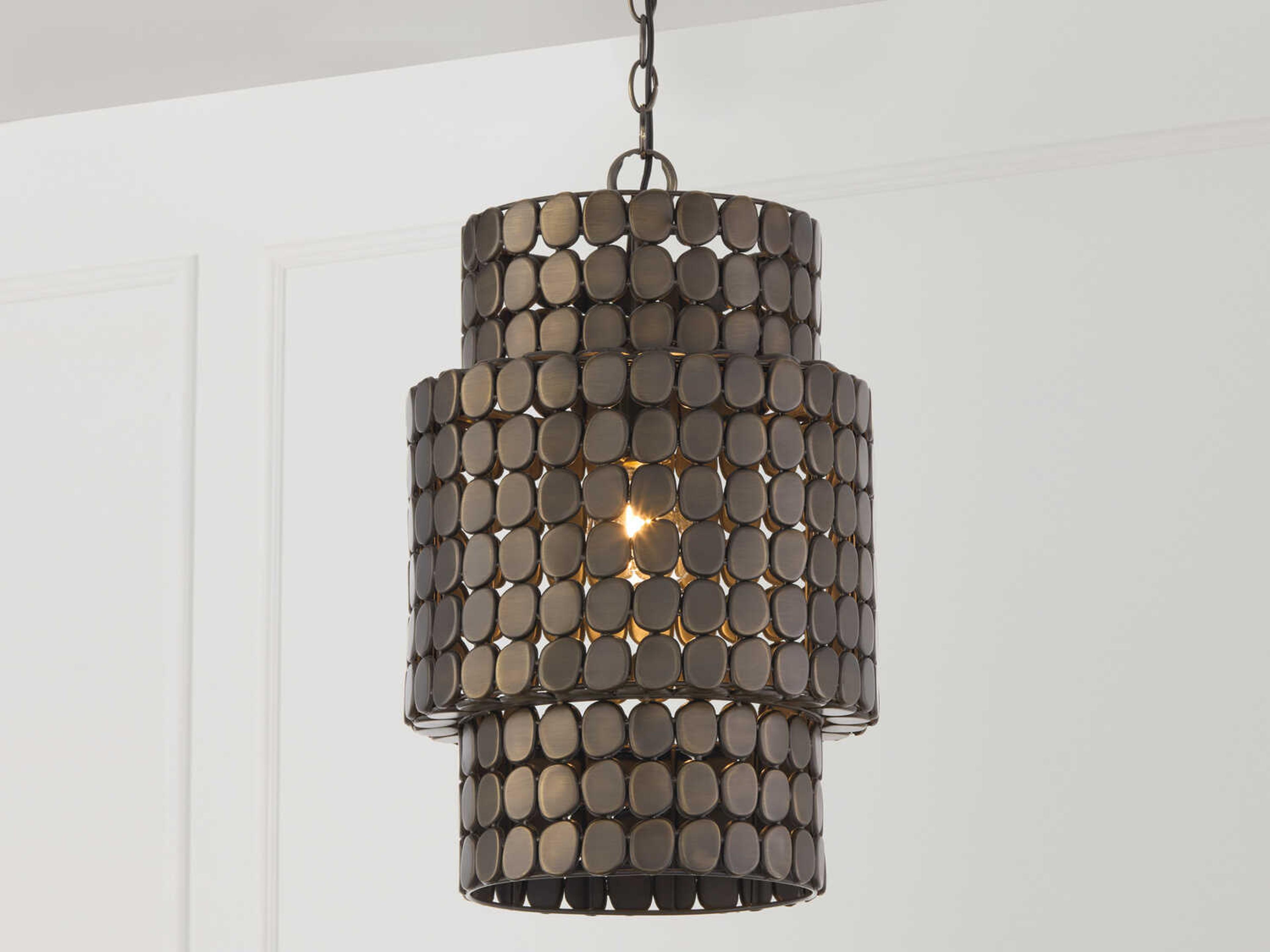Capital Lighting Eliana 1-Light Dark Brass Cylinder Pendant