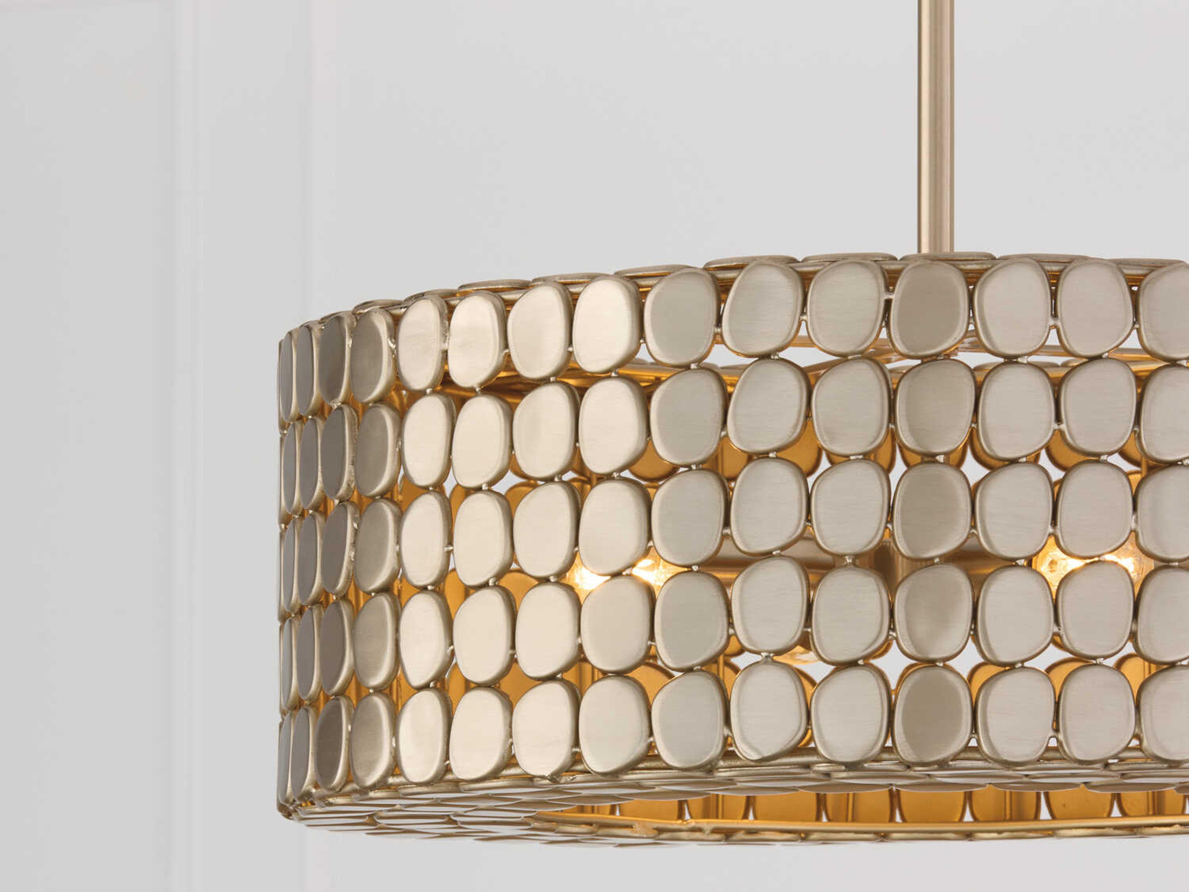 Capital Lighting Eliana 4-Light Champagne Brass Drum Pendant