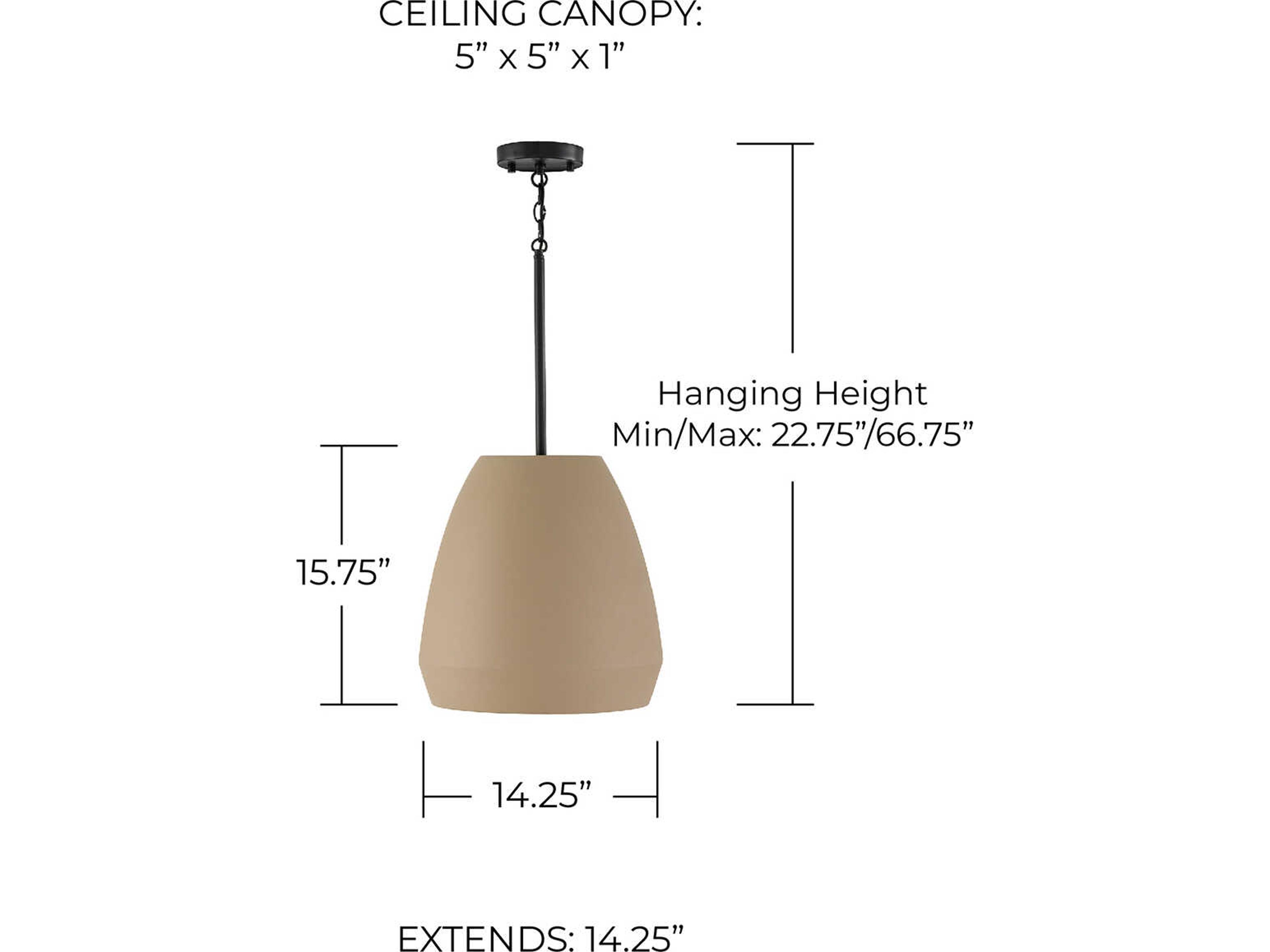 Capital Lighting Della 1-Light Terracotta Sand Brown Dome Pendant