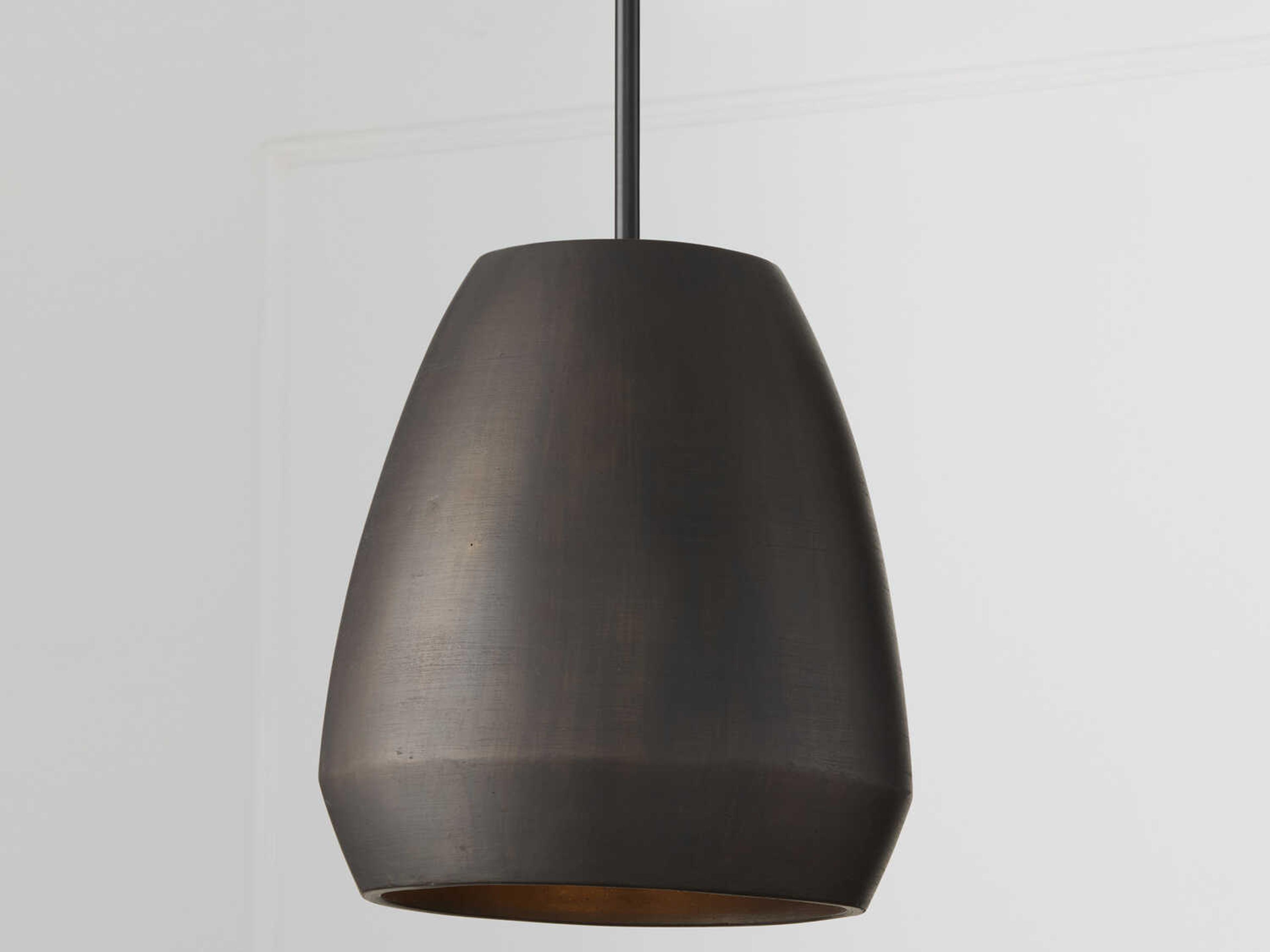 Capital Lighting Della 1-Light Terracotta Umber Black Dome Pendant