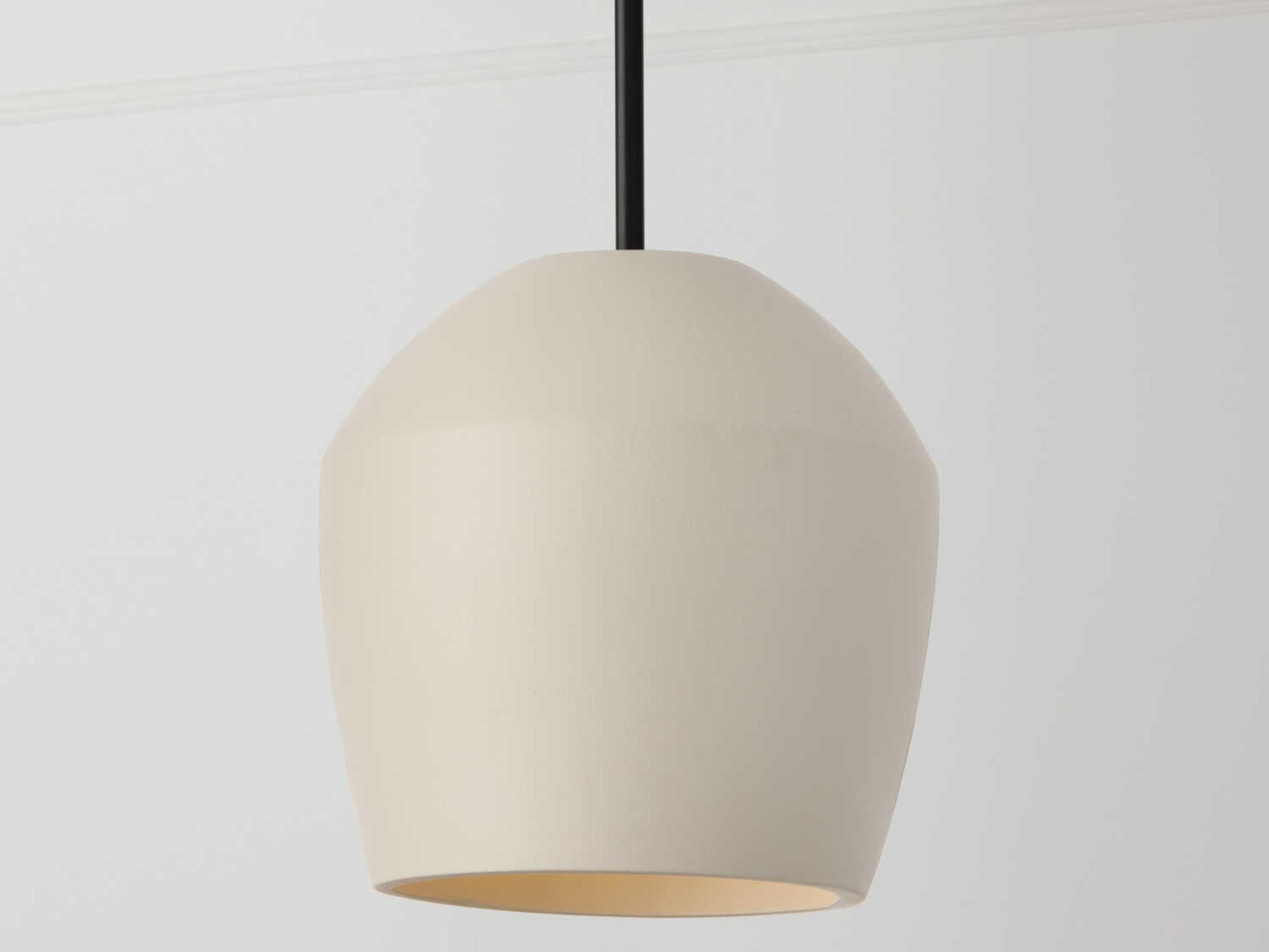 Capital Lighting Della 1-Light Terracotta Ivory Off White Dome Pendant