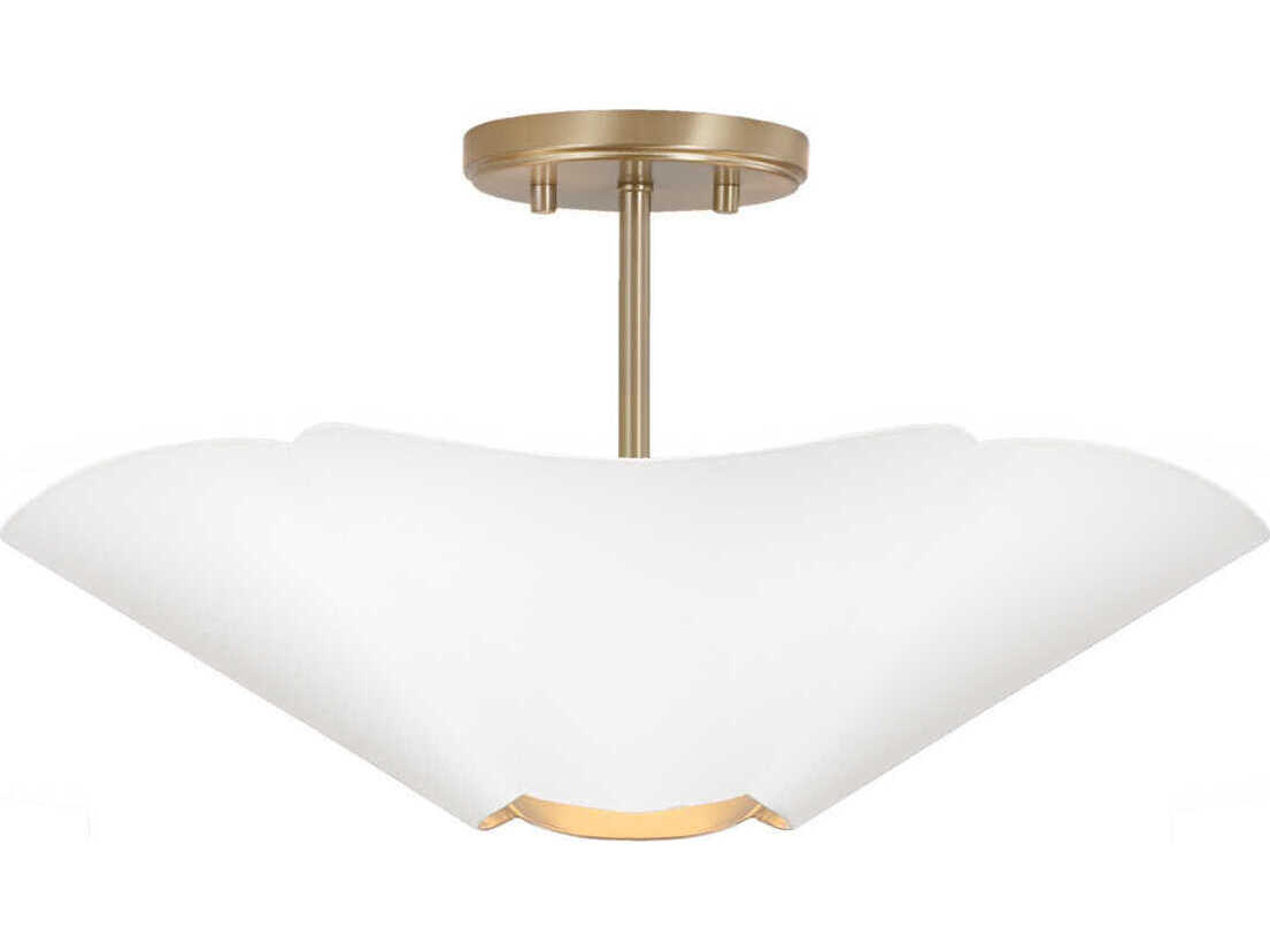 Capital Lighting Maeve 4-Light Matte Brass White Pendant