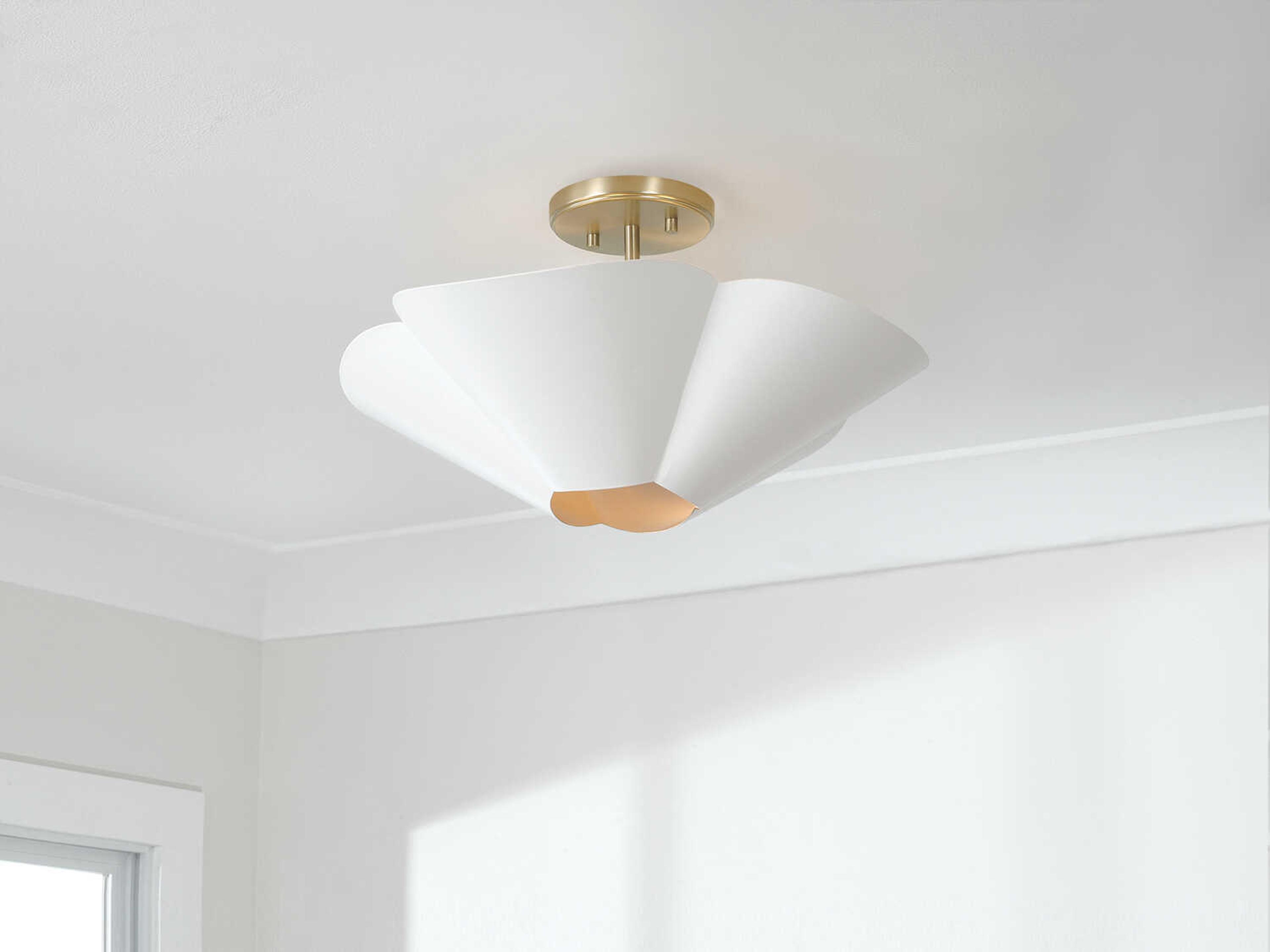 Capital Lighting Maeve 4-Light Matte Brass White Pendant