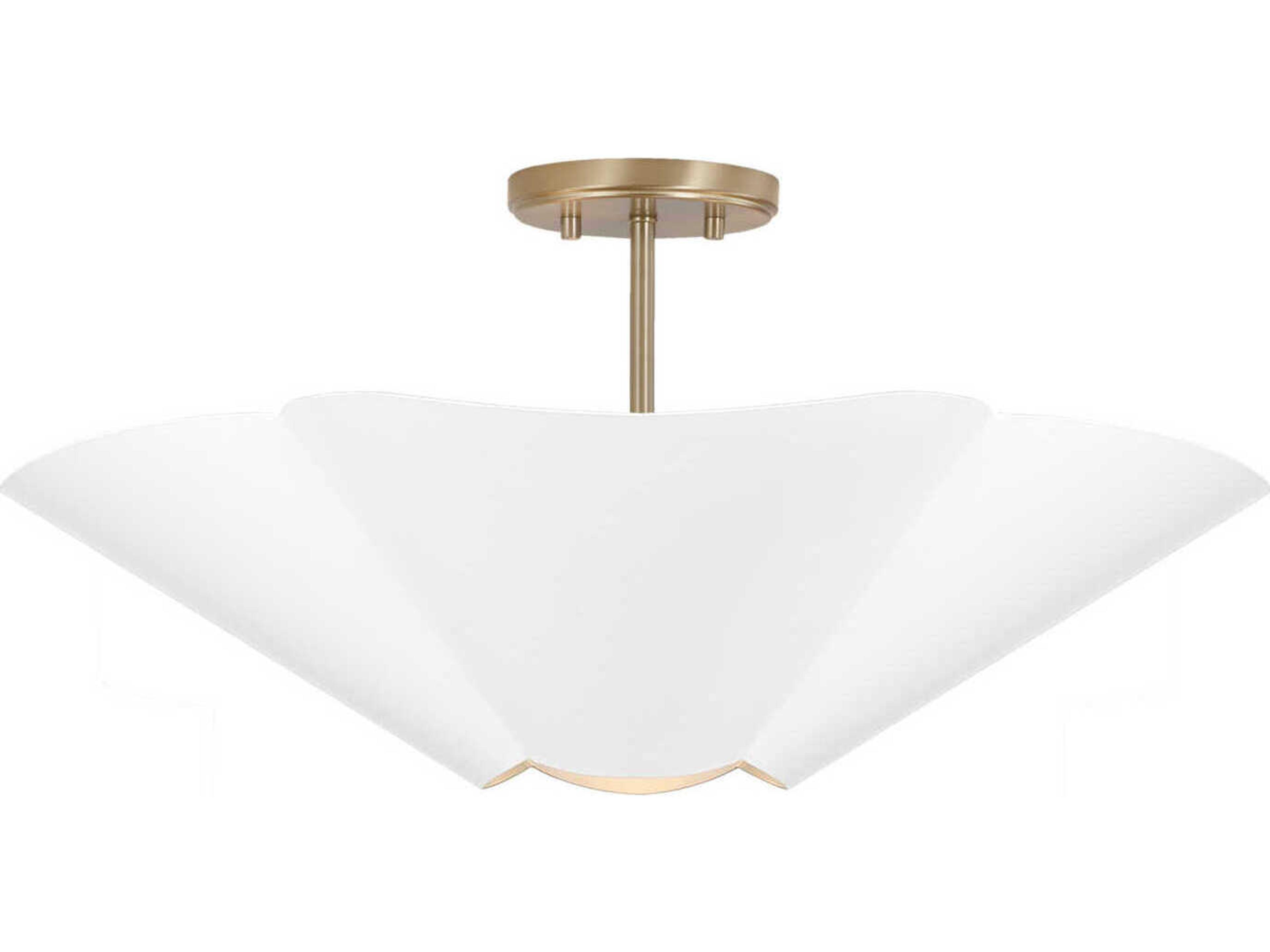 Capital Lighting Maeve 4-Light Matte Brass White Pendant