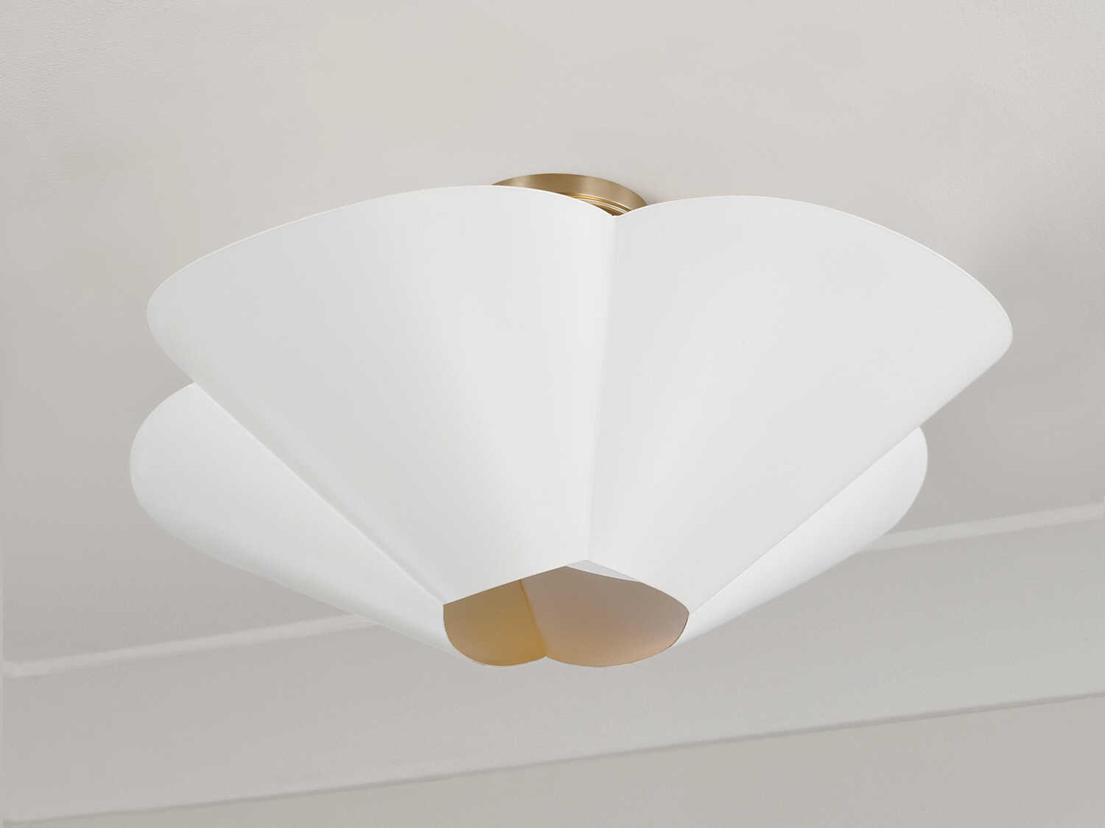 Capital Lighting Maeve 4-Light Matte Brass White Pendant