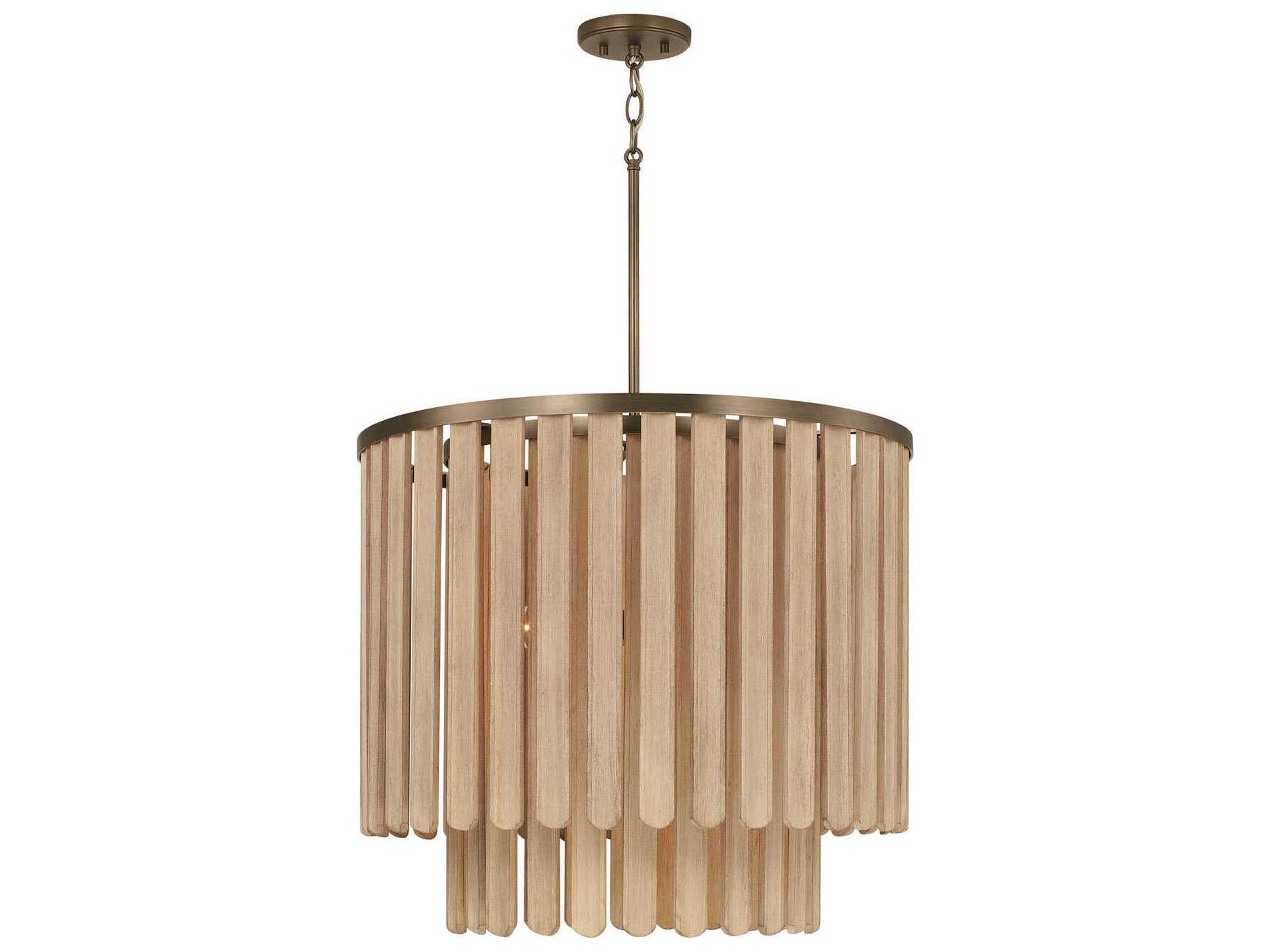 Jada 5-Light Dark Brass Tiered Pendant