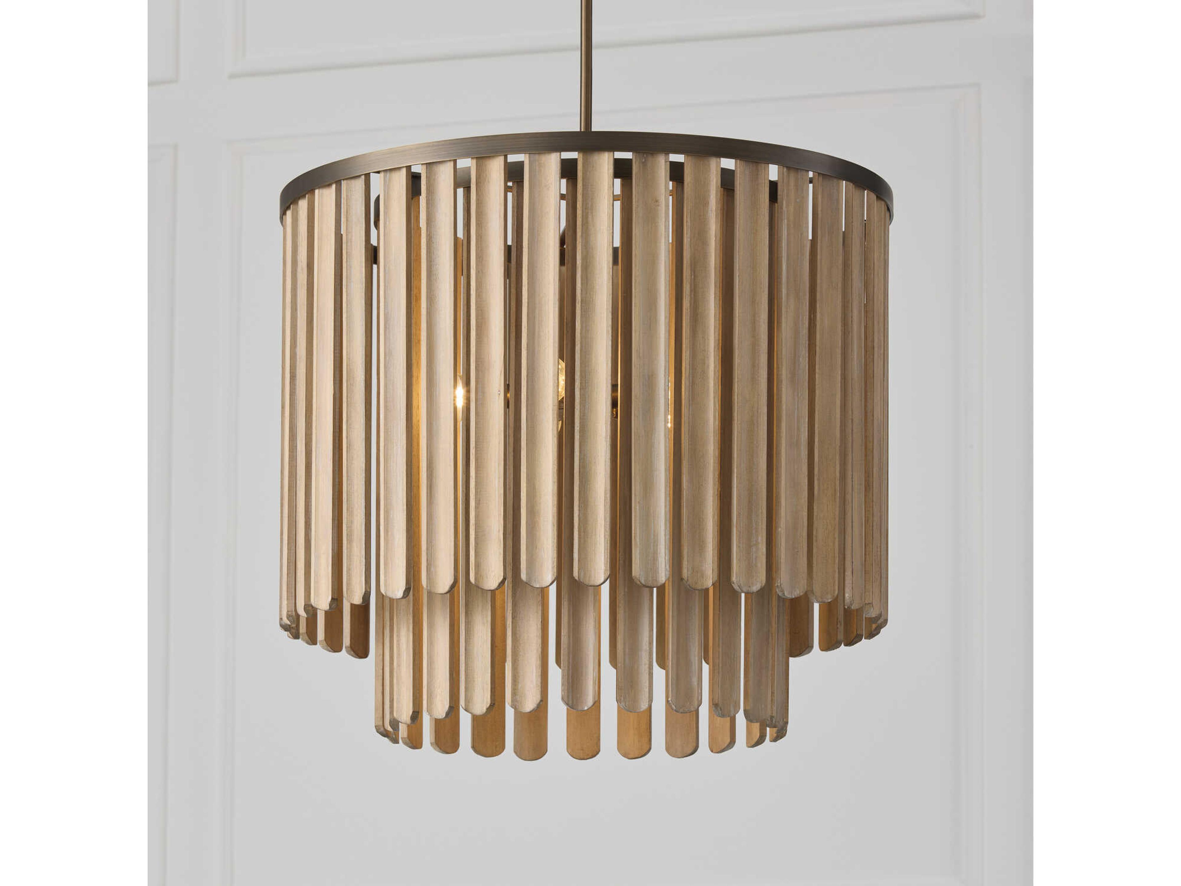 Capital Lighting Jada 5-Light Dark Brass Tiered Pendant