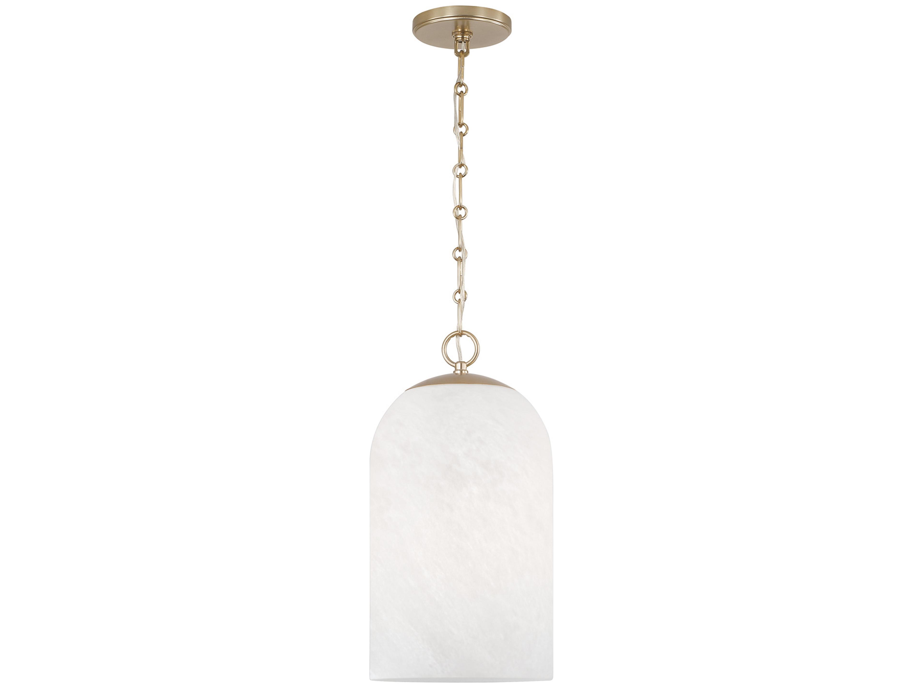 Cleo 1-Light Matte Brass Cylinder Round Mini Pendant