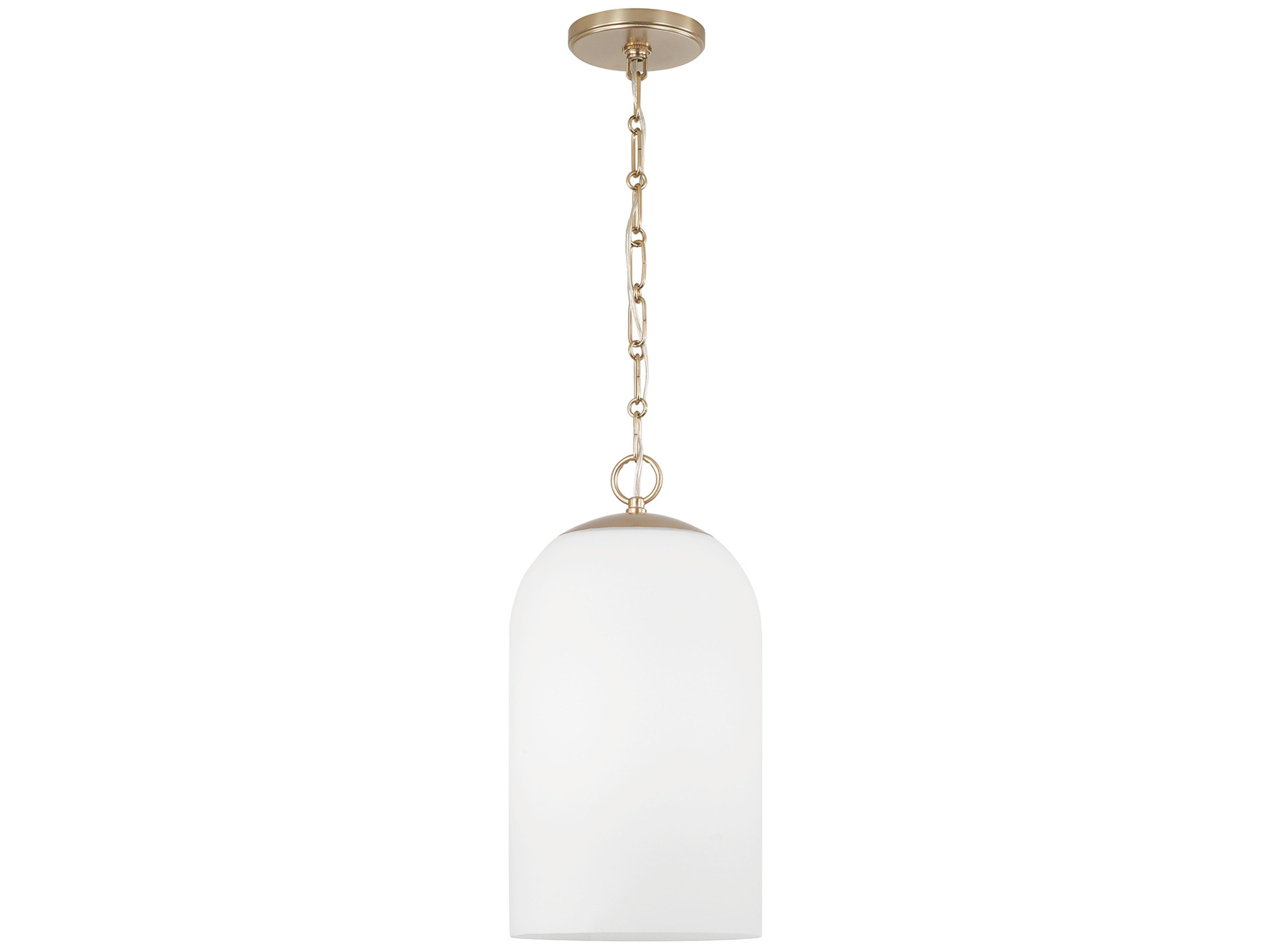 Cleo 1-Light Matte Brass Cylinder Mini Pendant