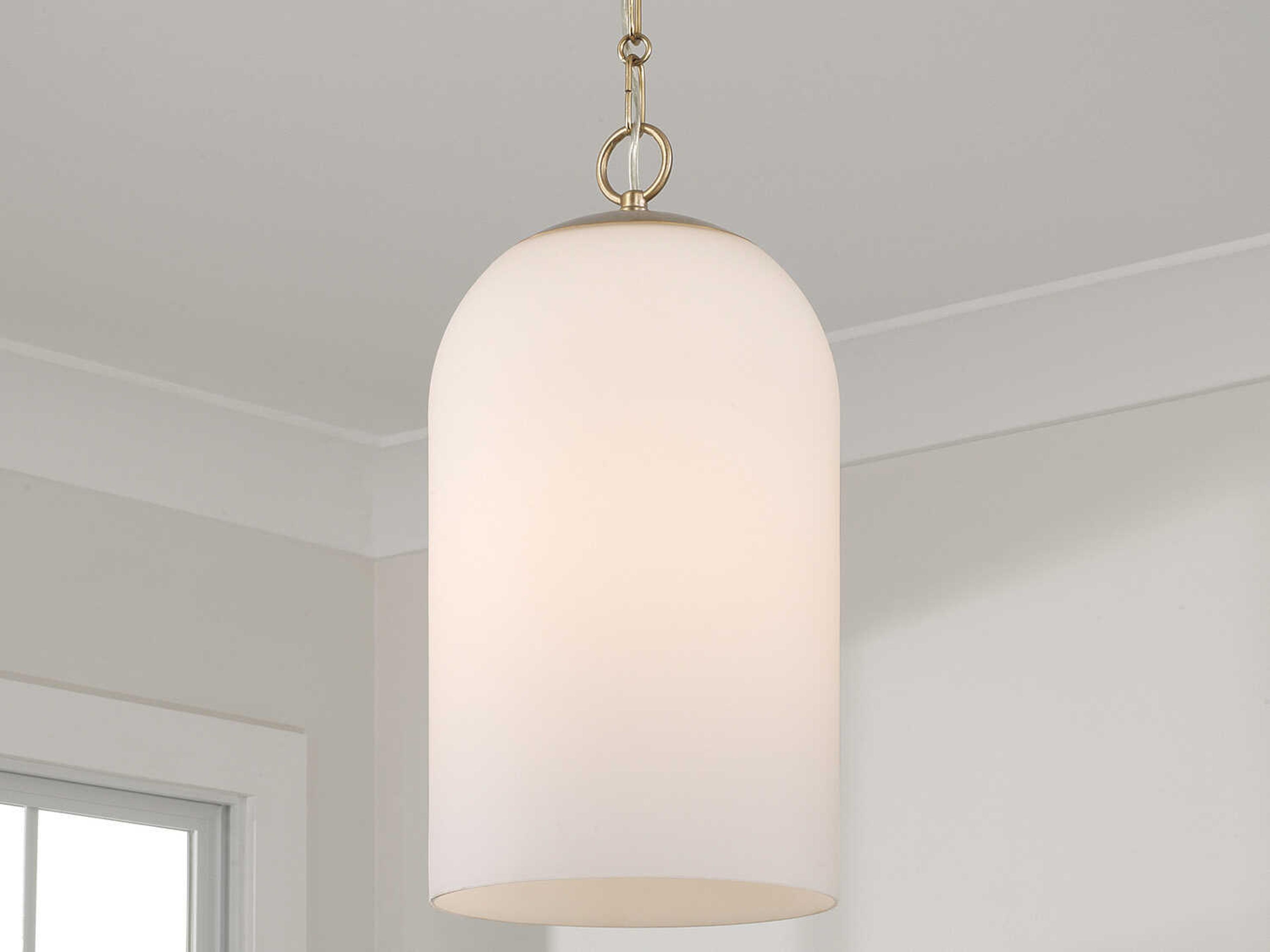 Capital Lighting Cleo 1-Light Matte Brass Cylinder Mini Pendant