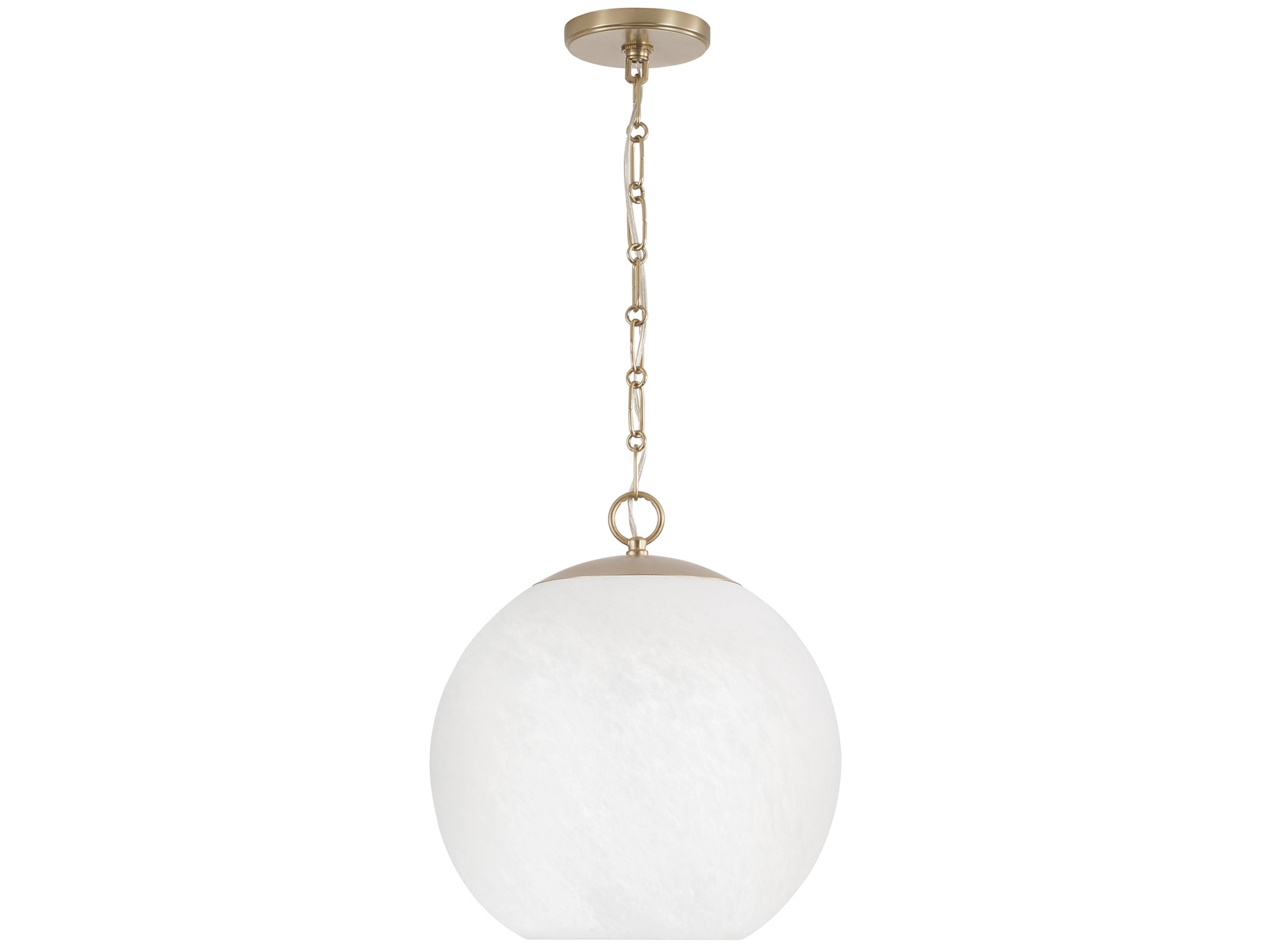 Cleo 1-Light Matte Brass Globe Pendant