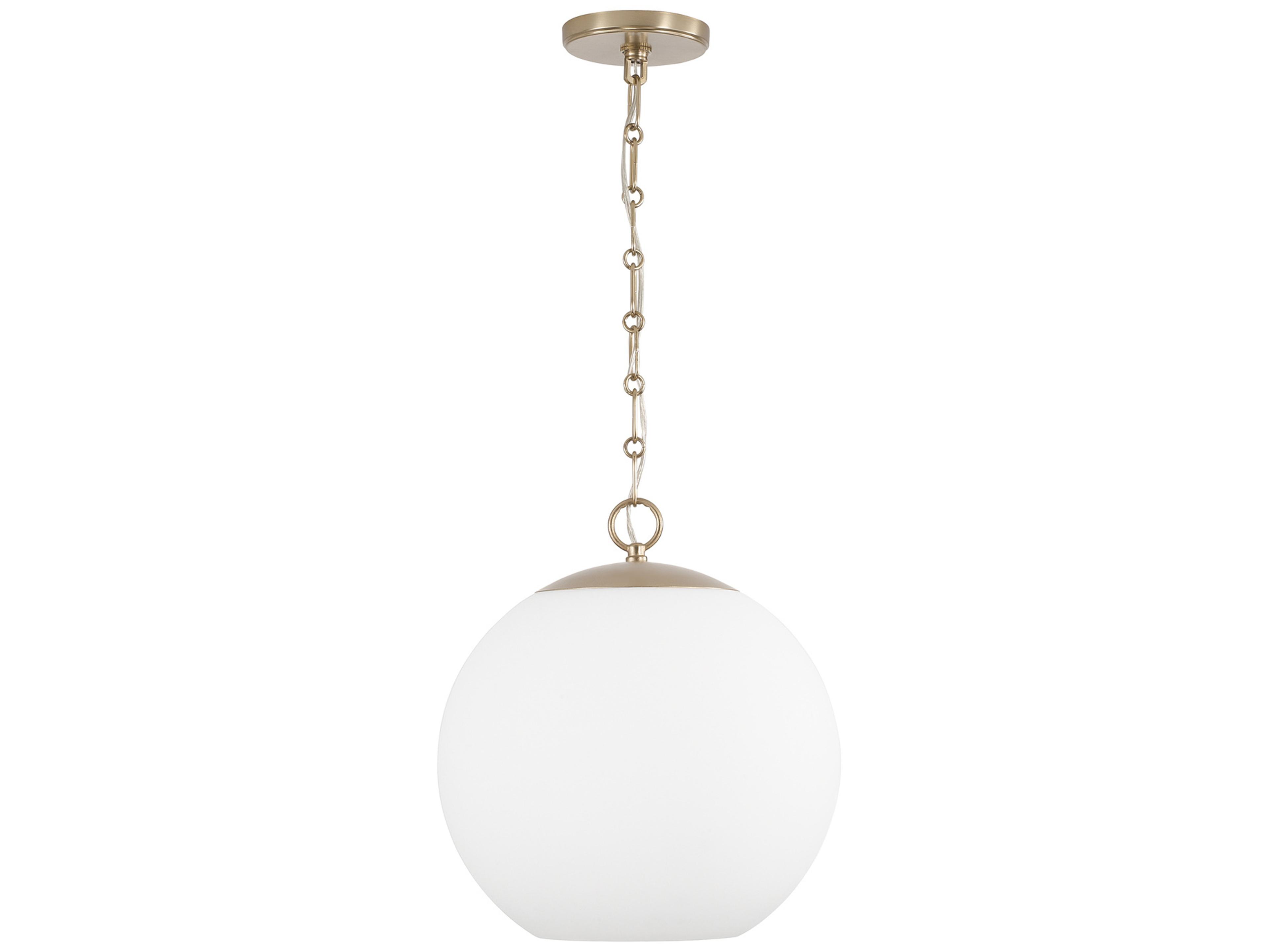 Cleo 1-Light Matte Brass Globe Pendant