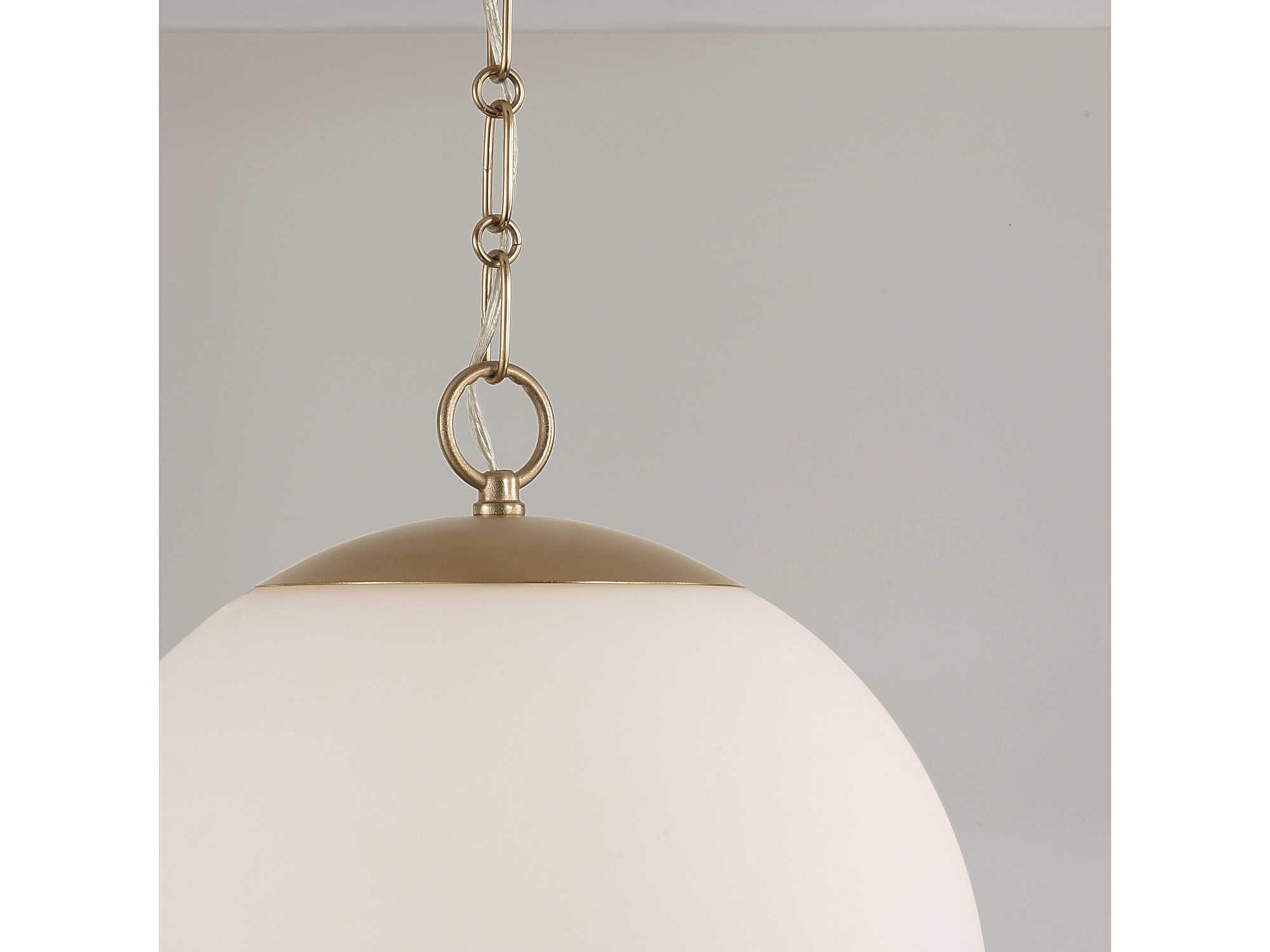 Capital Lighting Cleo 1-Light Matte Brass Globe Pendant