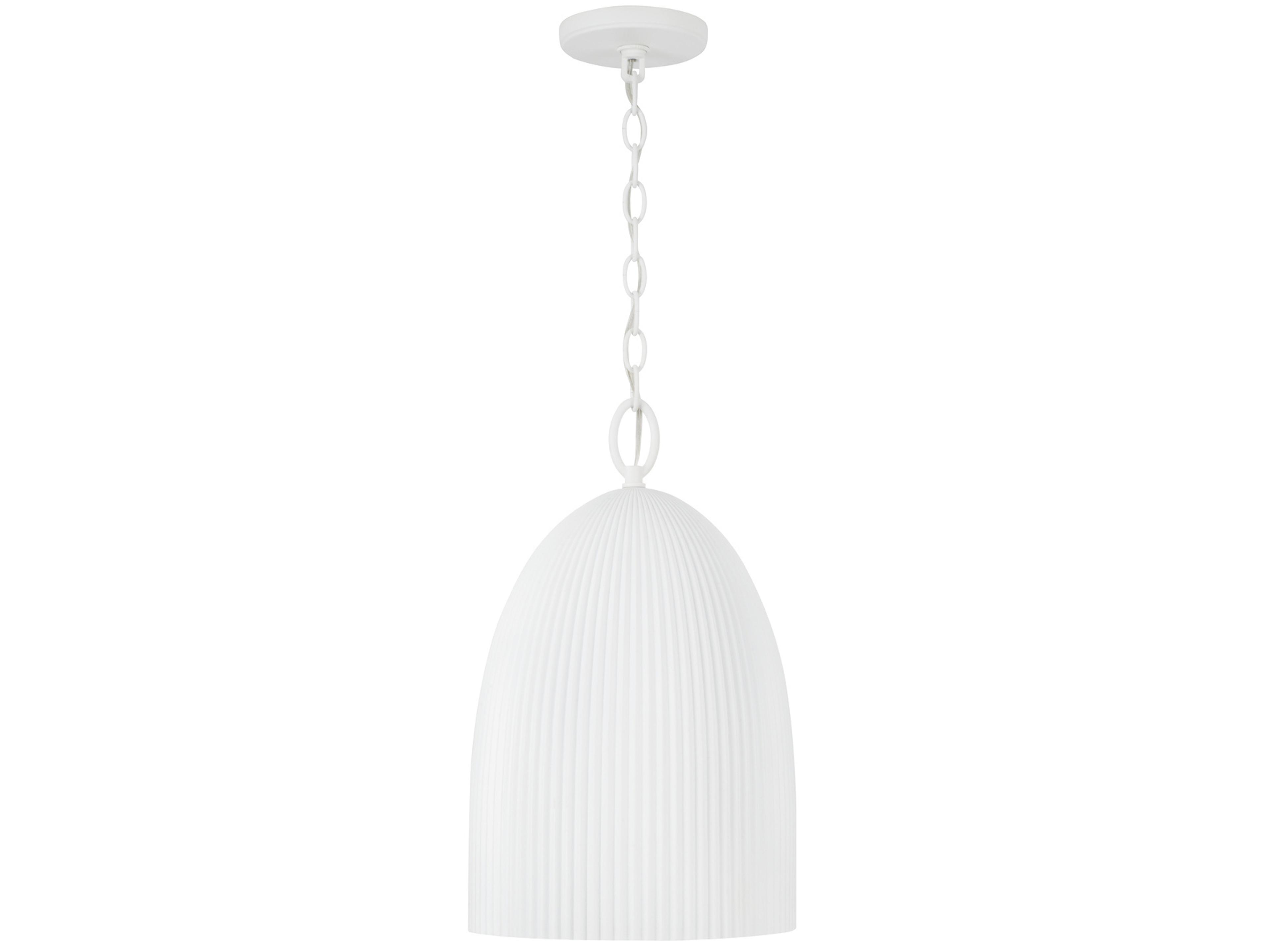 Mallory 1-Light Ceramic White Dome Mini Pendant