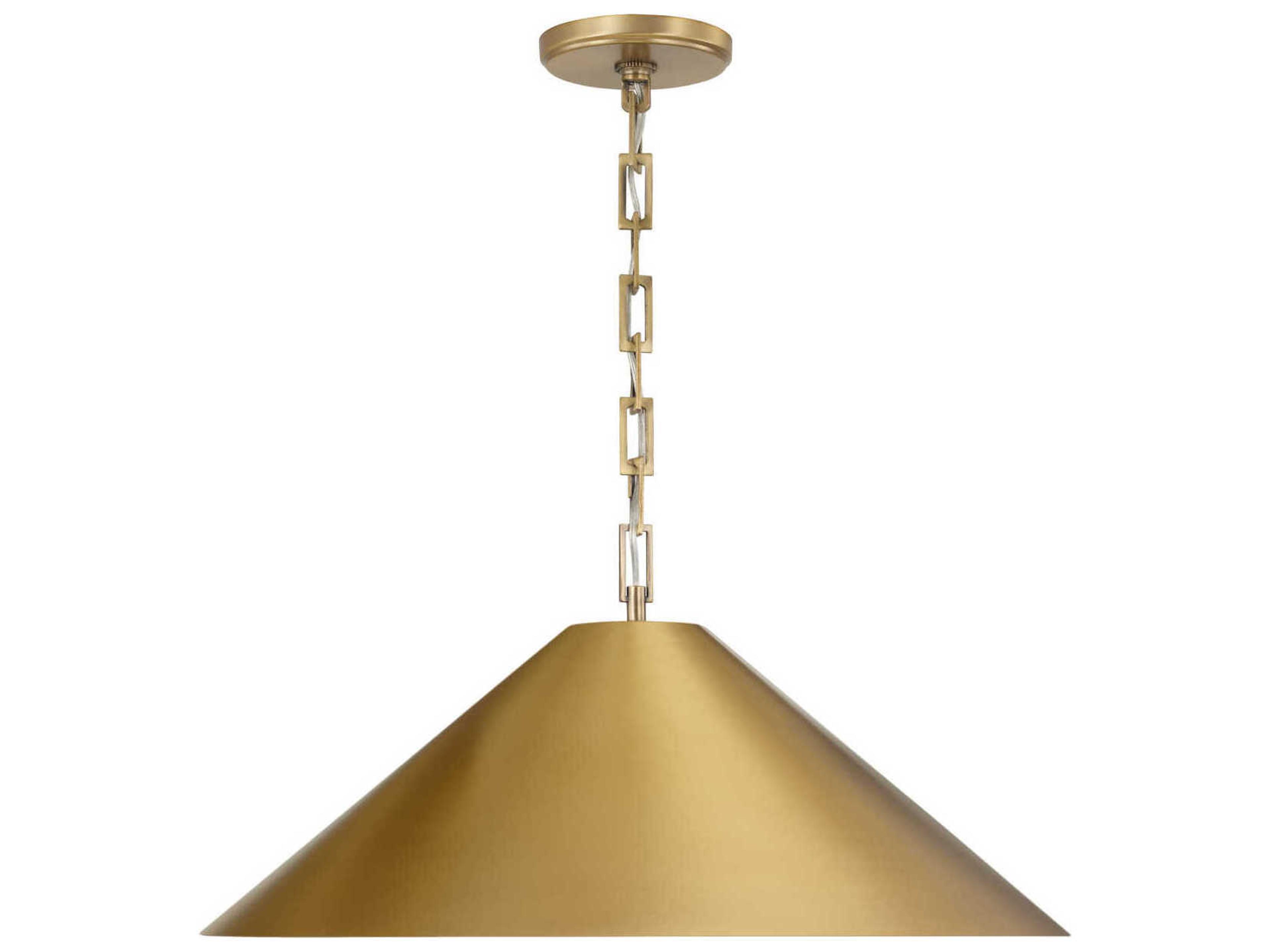 Avery 1-Light Aged Brass Pendant
