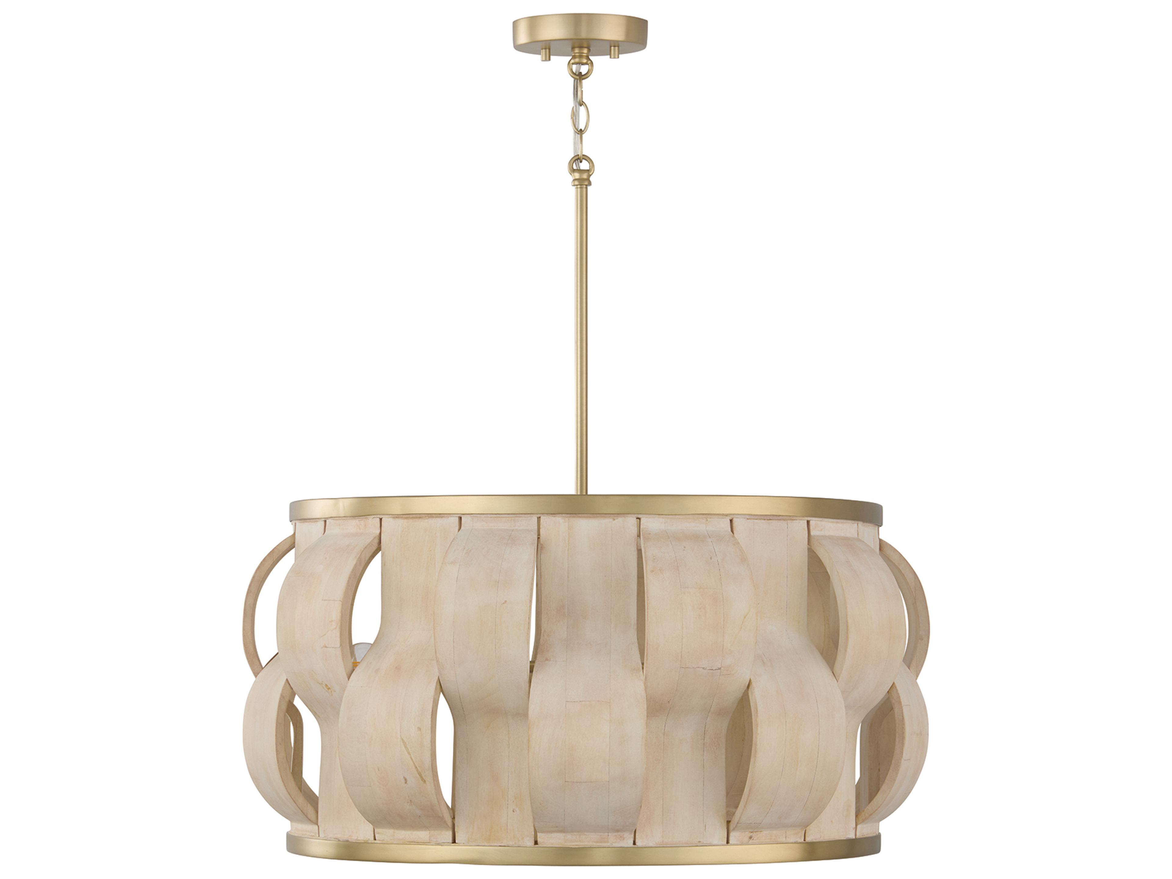 Willa 4-light Matte Brass Geometric Pendant